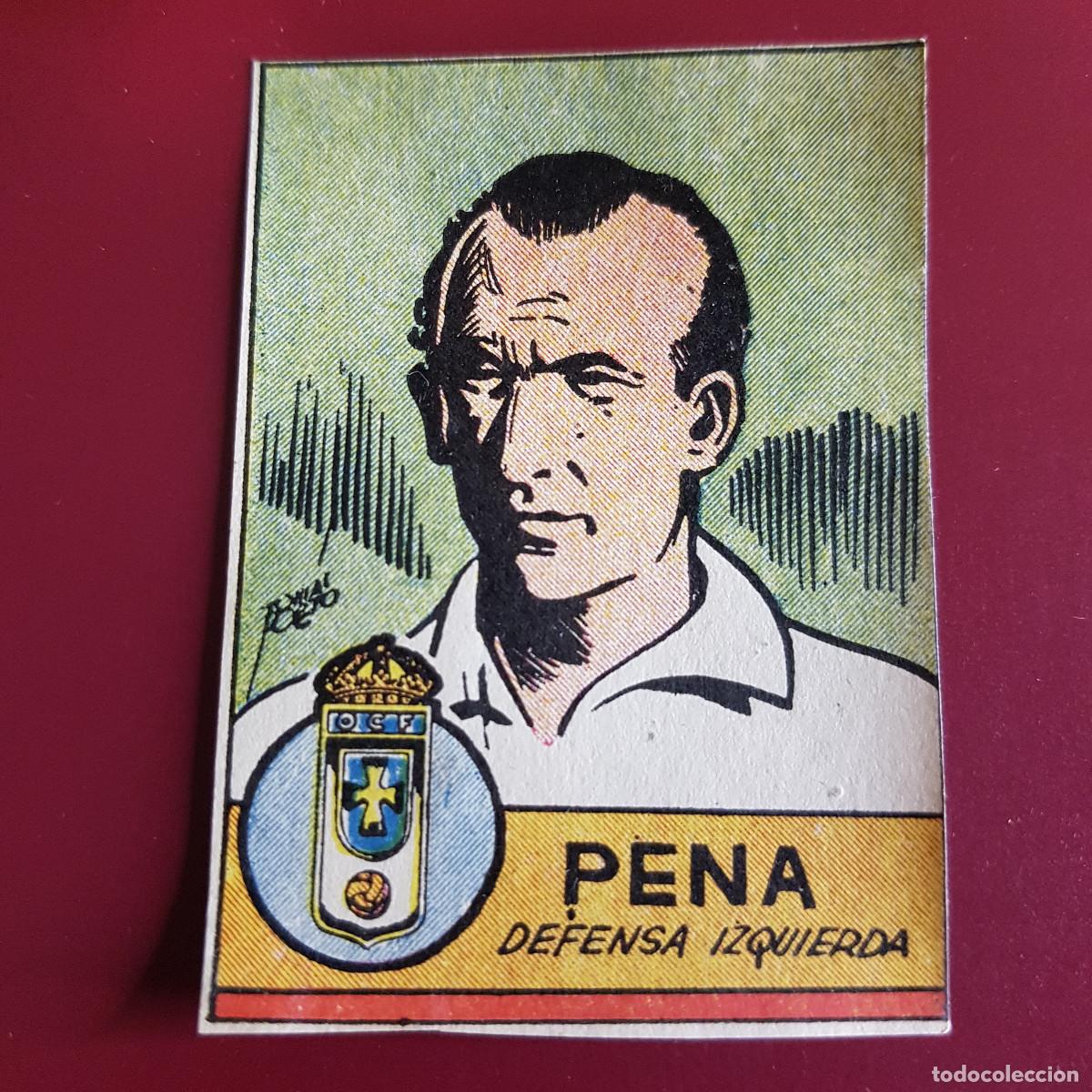 Cromos de F&uacute;tbol: CISNE - ALBUM FUTBOLISTICO 1942 42 - OVIEDO - PENA - NUNCA PEGADO