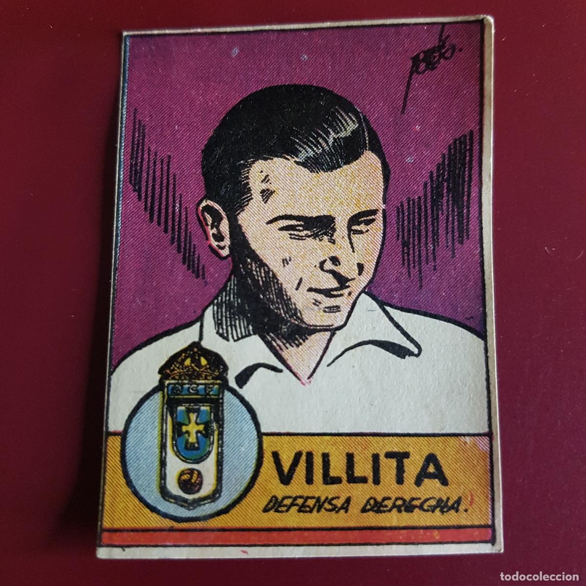 Cromos de F&uacute;tbol: CISNE - ALBUM FUTBOLISTICO 1942 42 - OVIEDO - VILLITA - NUNCA PEGADO