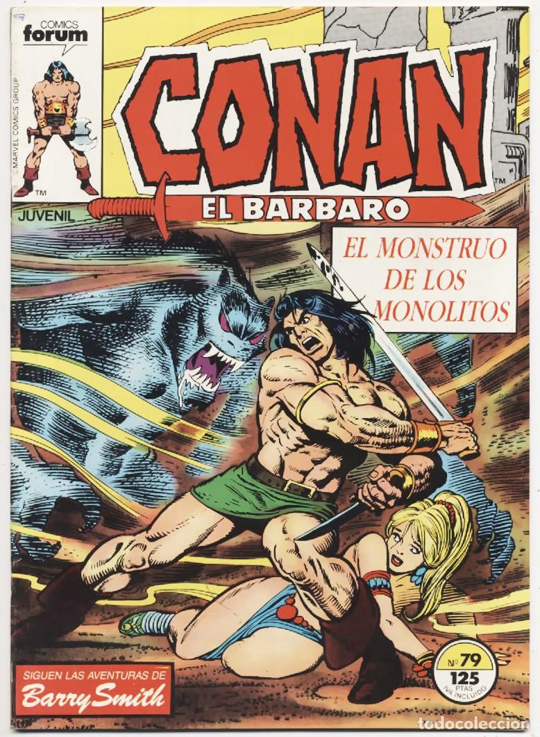 Cromos de F&uacute;tbol: COMIC V.1 CONAN BARBARO N&ordm; 79 EL MONSTRUO DE LOS MONOLITOS EDICIONES FORUM MARVEL 1986