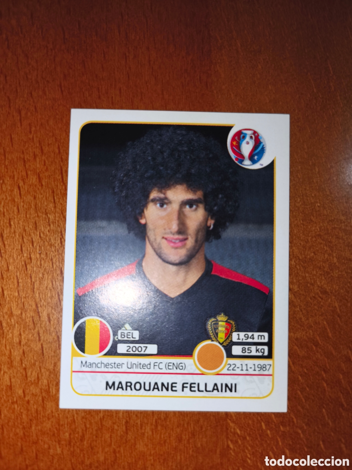 Cromos de F&uacute;tbol: Marouane Fellaini n&deg;474 UEFA Euro 2016 B&eacute;lgica