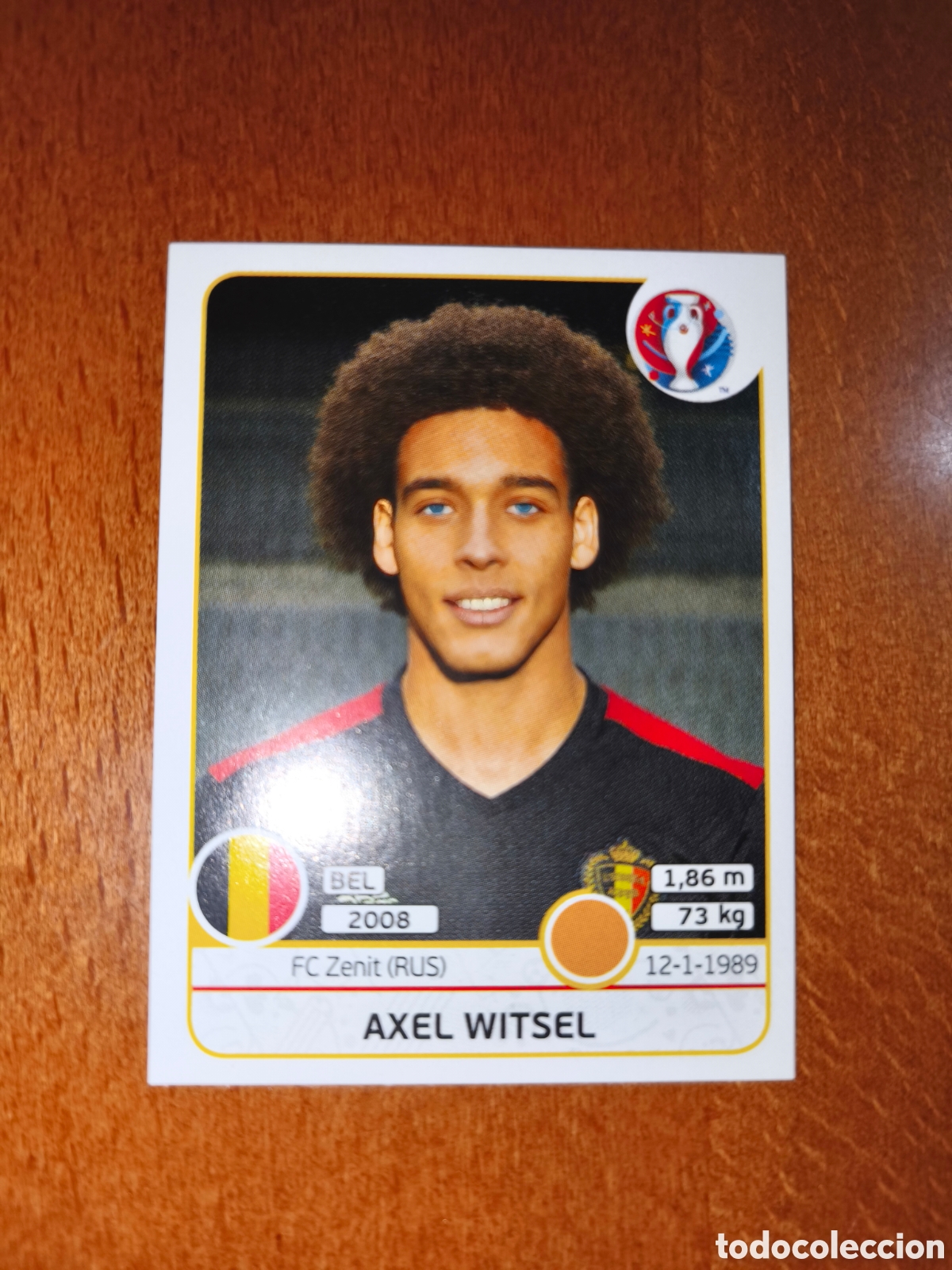 Cromos de F&uacute;tbol: Axel Witsel n&deg;475 UEFA Euro 2016 B&eacute;lgica