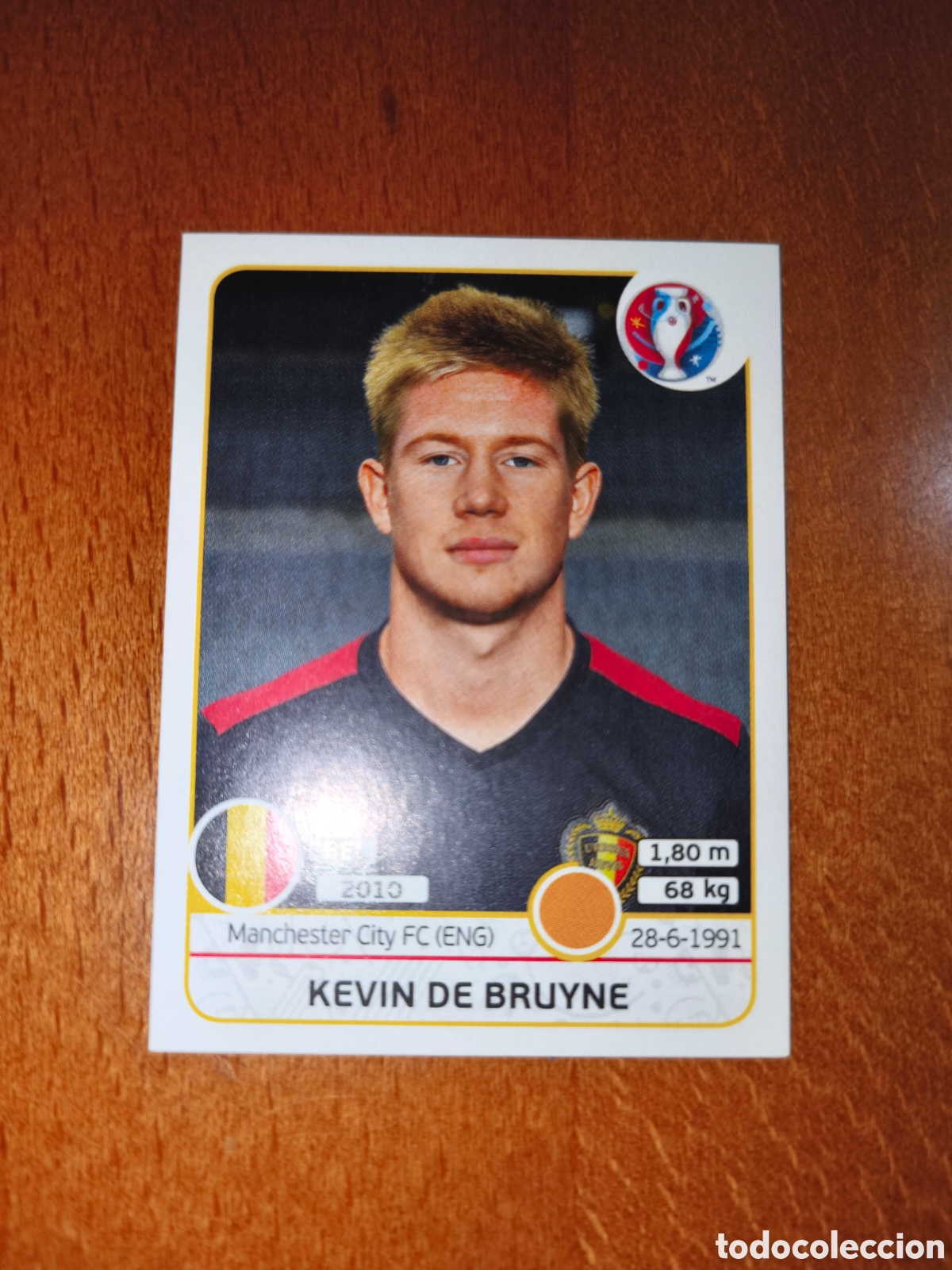 Cromos de F&uacute;tbol: Kevin De Bruyne n&deg;476 UEFA Euro 2016 B&eacute;lgica