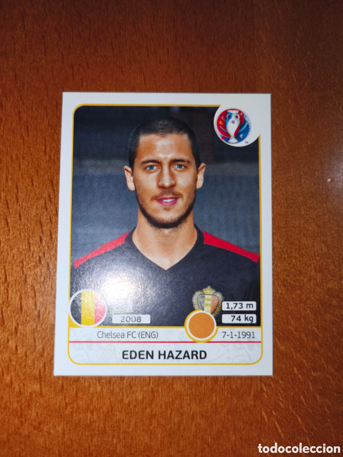 Cromos de F&uacute;tbol: Eden Hazard n&deg;477 UEFA Euro 2016 B&eacute;lgica