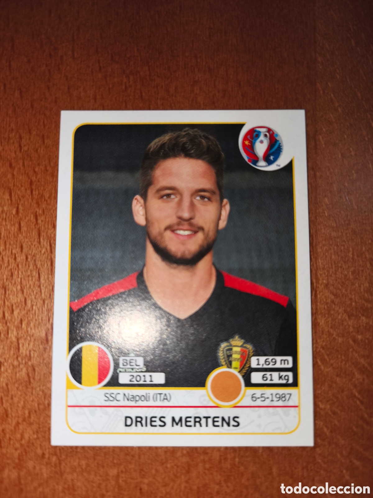 Cromos de F&uacute;tbol: Dries Mertens n&deg;478 UEFA Euro 2016 B&eacute;lgica