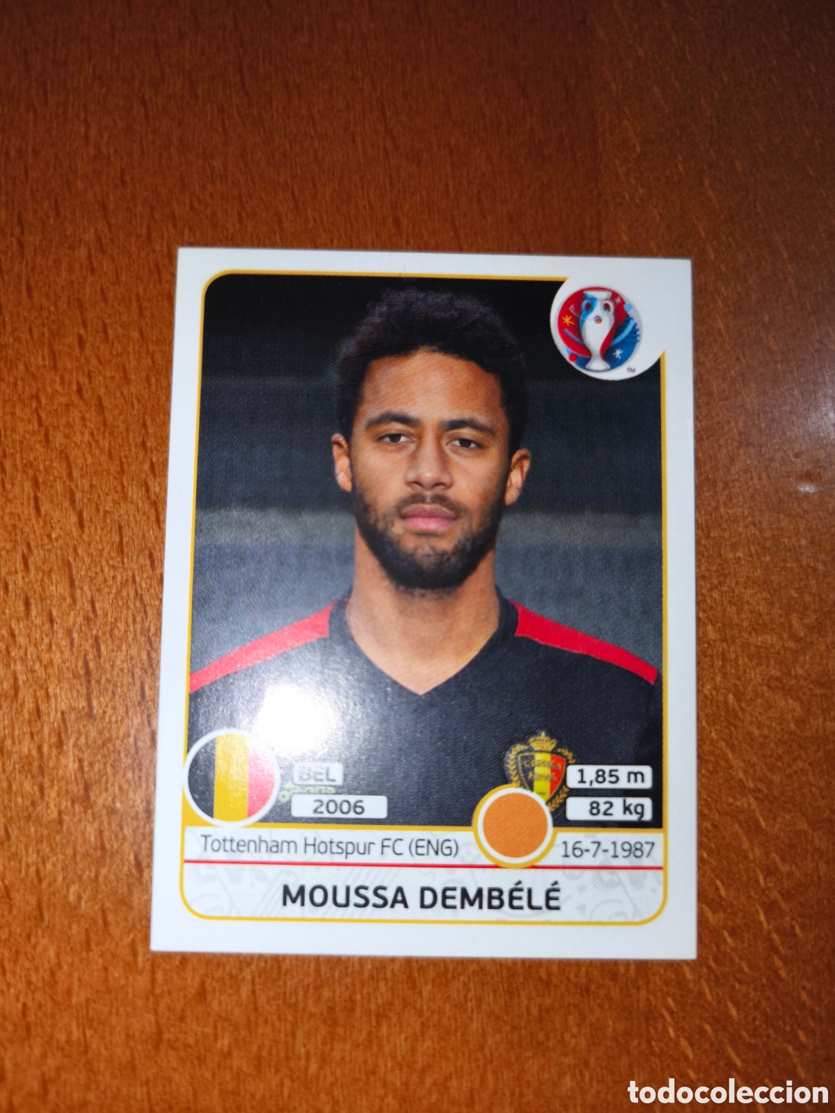 Cromos de F&uacute;tbol: Moussa Dembele n&deg;481 UEFA Euro 2016 B&eacute;lgica