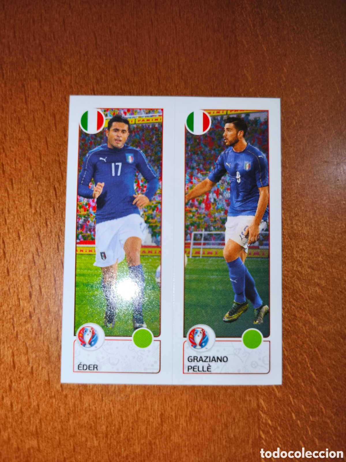 Cromos de F&uacute;tbol: Eder/Graziano Pelle n&deg;496 UEFA Euro 2016 Italia