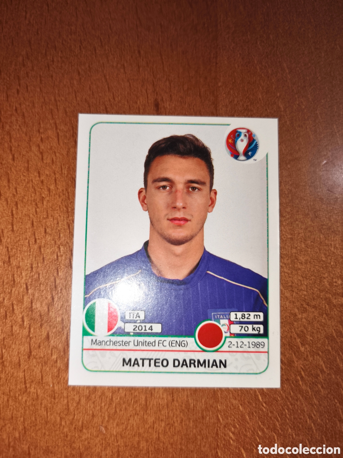 Cromos de F&uacute;tbol: Matteo Darmian n&deg;501 UEFA Euro 2016 Italia