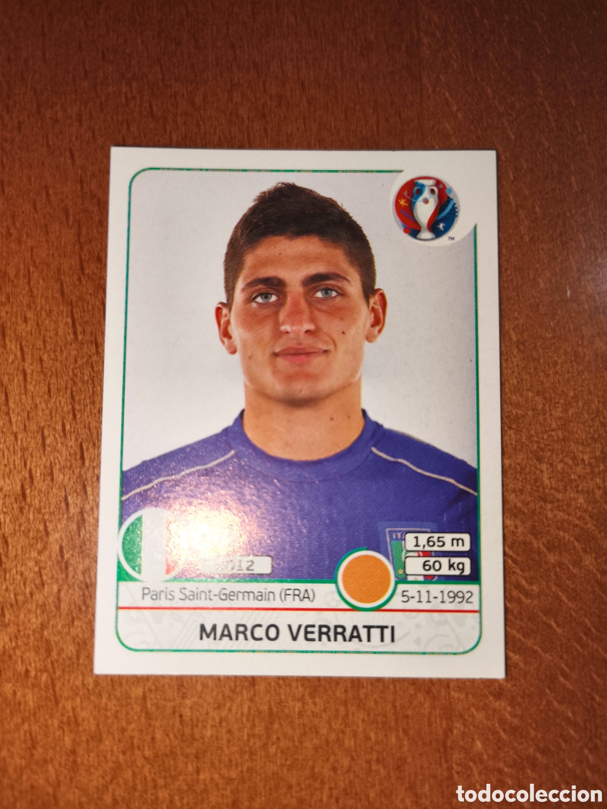 Cromos de F&uacute;tbol: Marco Verratti n&deg;507 UEFA Euro 2016 Italia