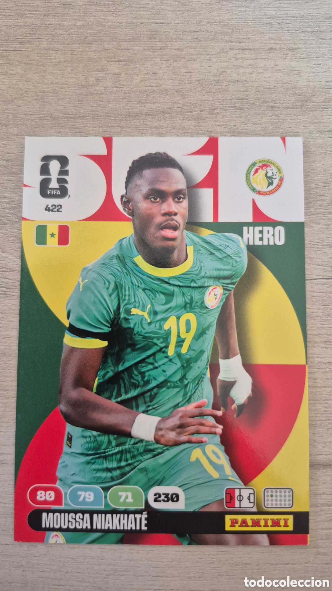 Fu&szlig;ball-Sticker: N&deg;422 Senegal Moussa Niakhate Adrenalyn FIFA World Cup 26