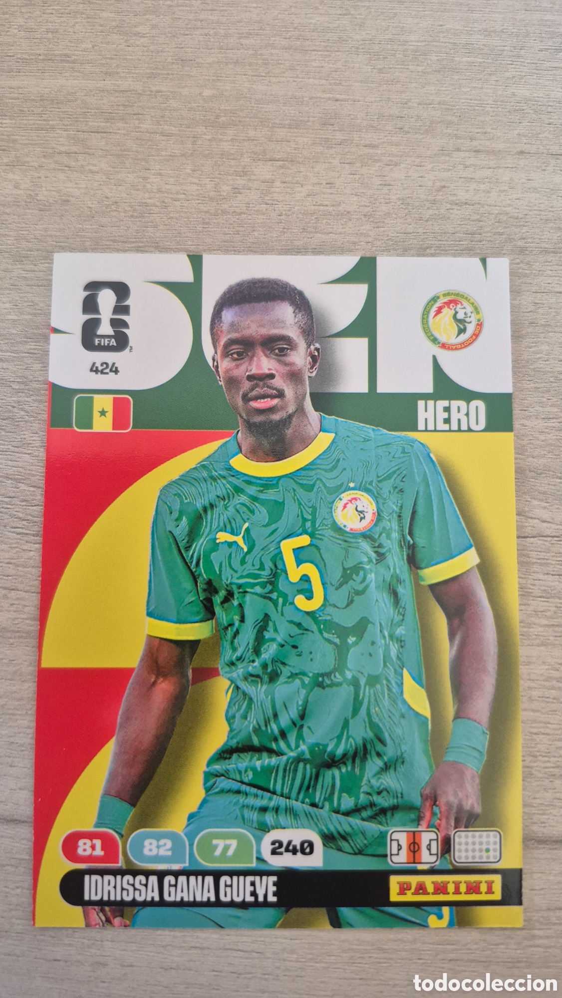 Fu&szlig;ball-Sticker: N&deg;424 Senegal Idrissa Gana Gueye Adrenalyn FIFA World Cup 26
