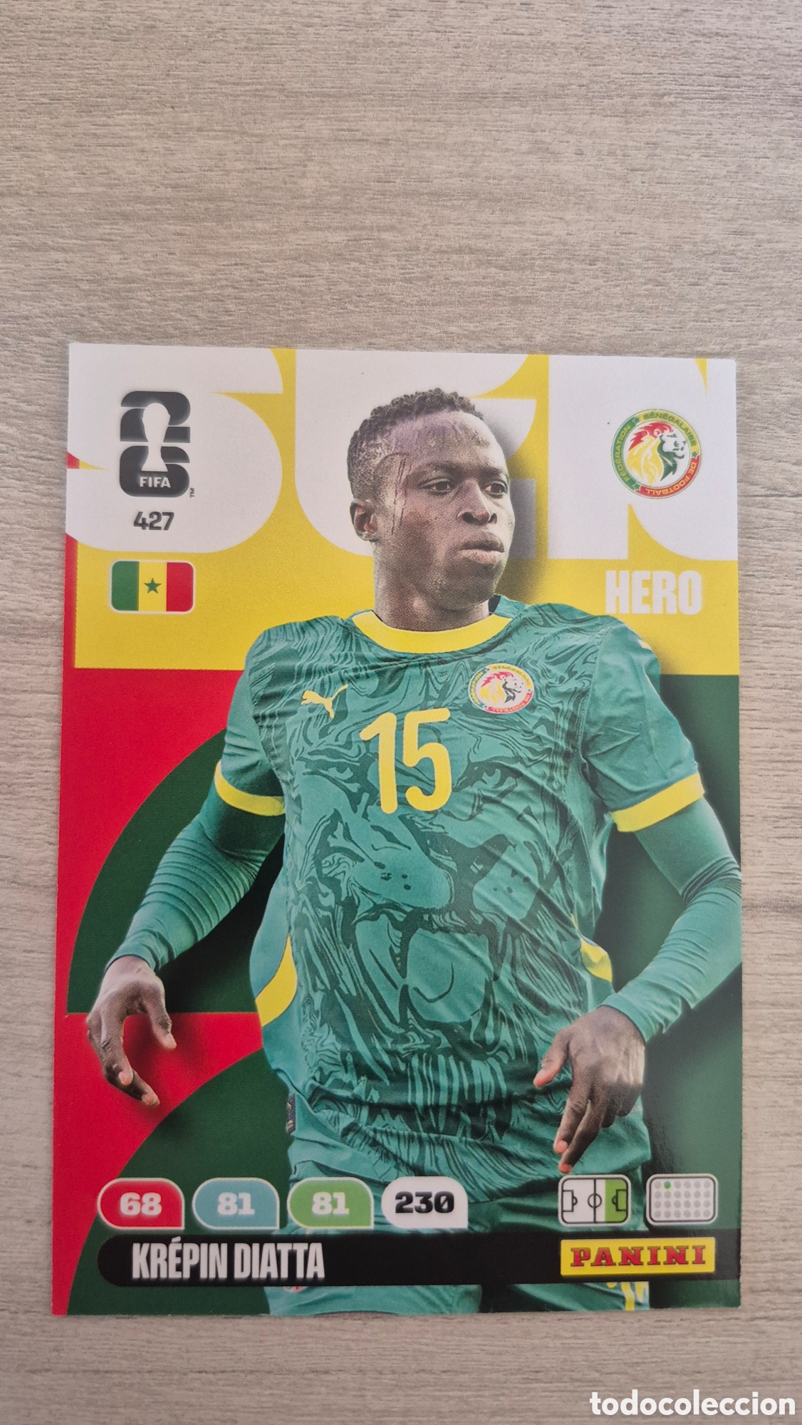 Fu&szlig;ball-Sticker: N&deg;427 Senegal Krepin Diatta Adrenalyn FIFA World Cup 26