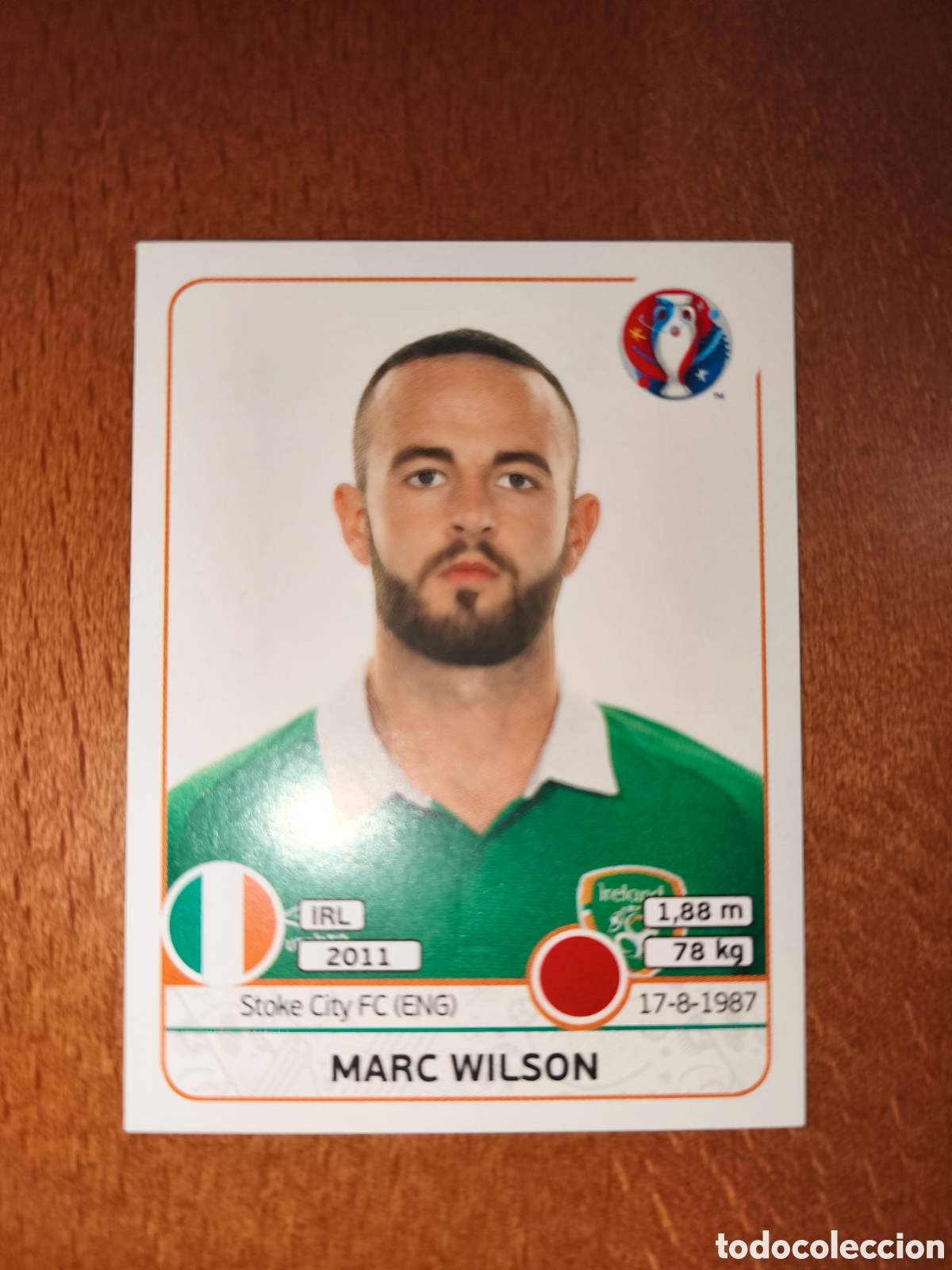 Fu&szlig;ball-Sticker: Marc Wilson n&deg;522 UEFA Euro 2016 Irlanda