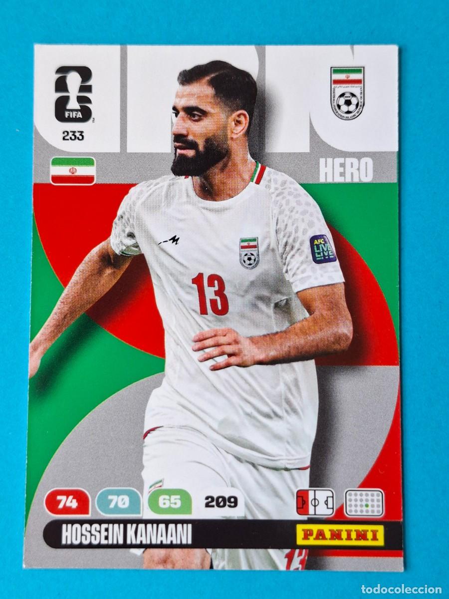 Football Stickers: #233 HOSSEIN KANAANI (Iran) - PANINI Adrenalyn XL FIFA World CUP 2026