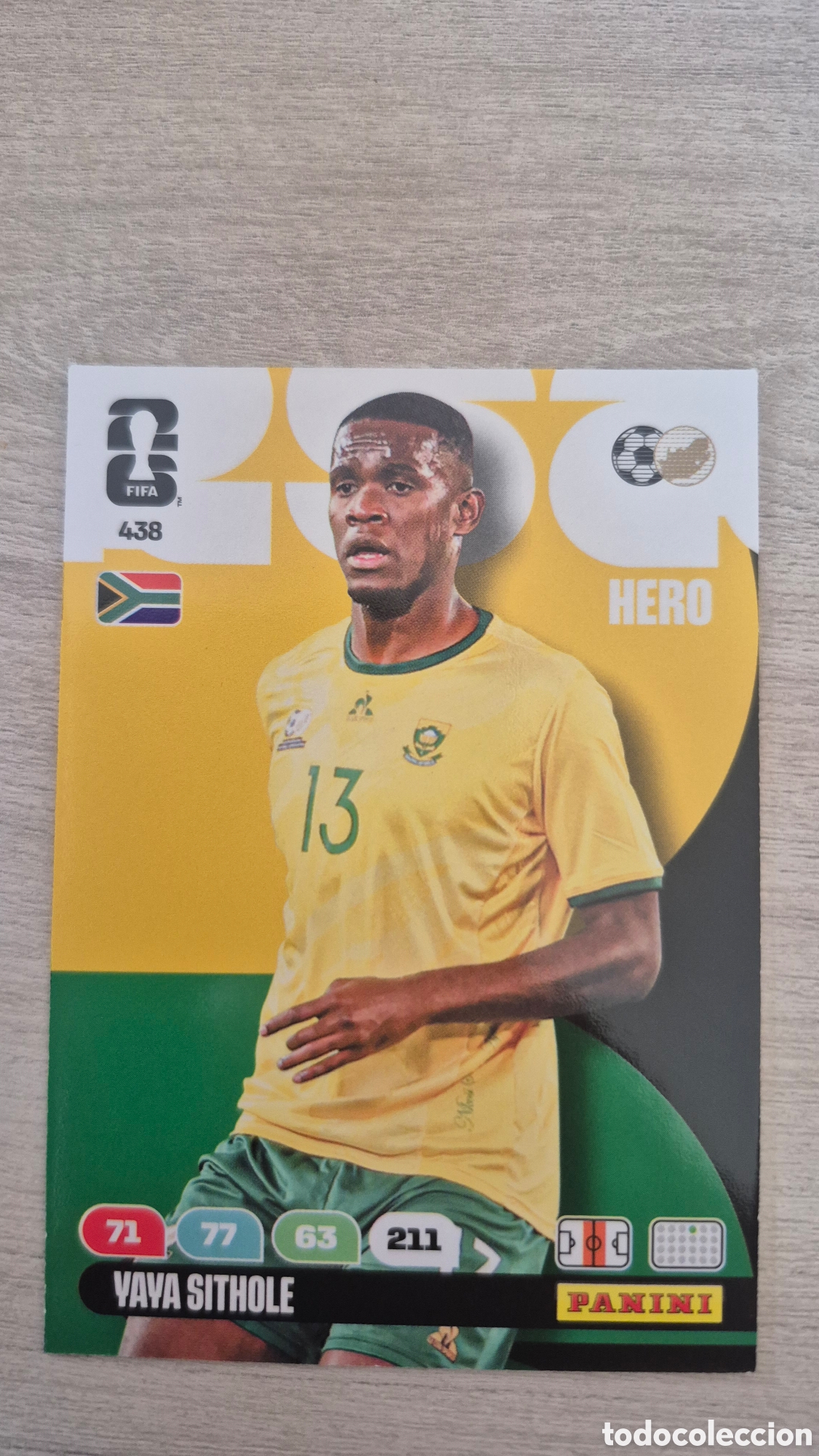 Football Stickers: N&deg;438 Sud&aacute;frica Yaya Sithole Adrenalyn FIFA World Cup 26