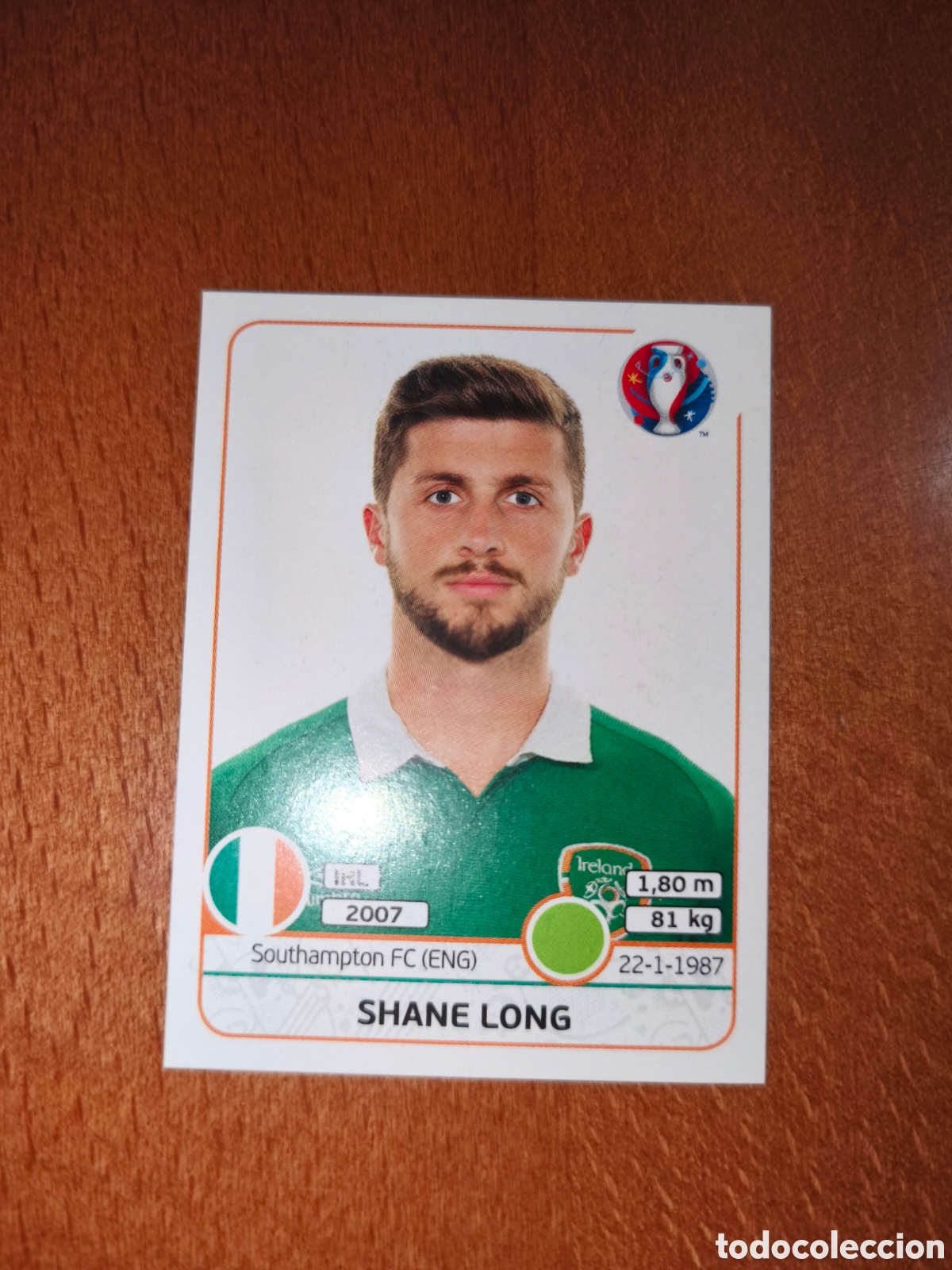 Football Stickers: Shane Long n&deg;535 UEFA Euro 2016 Irlanda