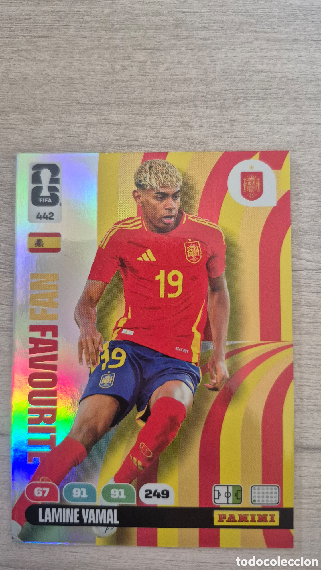 Cromos de F&uacute;tbol: N&deg;442 Fan Favourite Espa&ntilde;a Lamine Yamal Adrenalyn FIFA World Cup 26