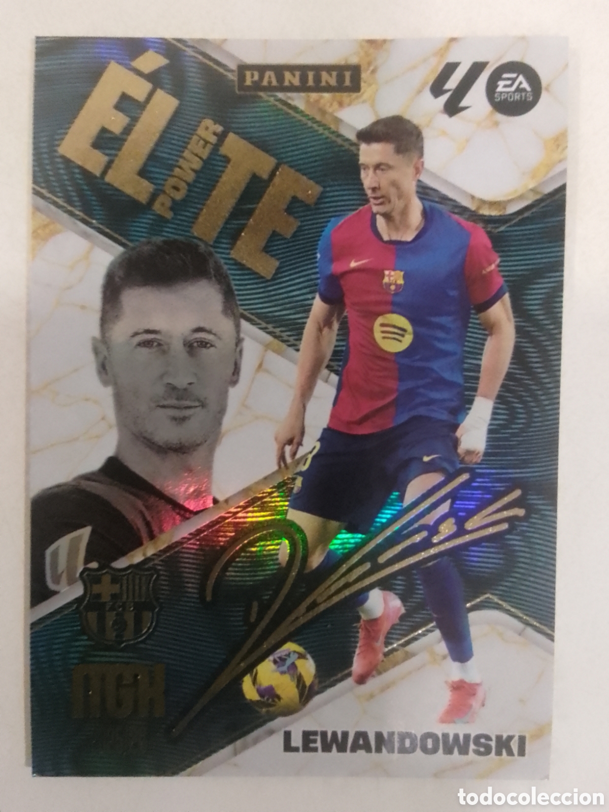 Football Stickers: Megacracks 2025/26 P 10 Lewandowski &bull; Barcelona. &Eacute;LITE POWER.