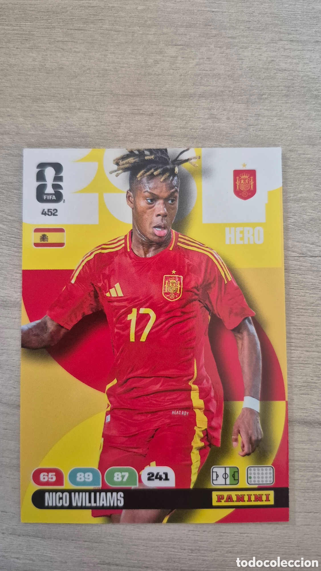 Cromos de F&uacute;tbol: N&deg;452 Espa&ntilde;a Nico Williams Adrenalyn FIFA World Cup 26