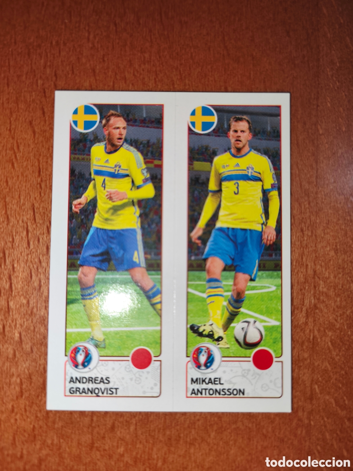 Cromos de F&uacute;tbol: Andreas Granqvist/Mikael Antonsson n&deg;545 UEFA Euro 2016 Suecia