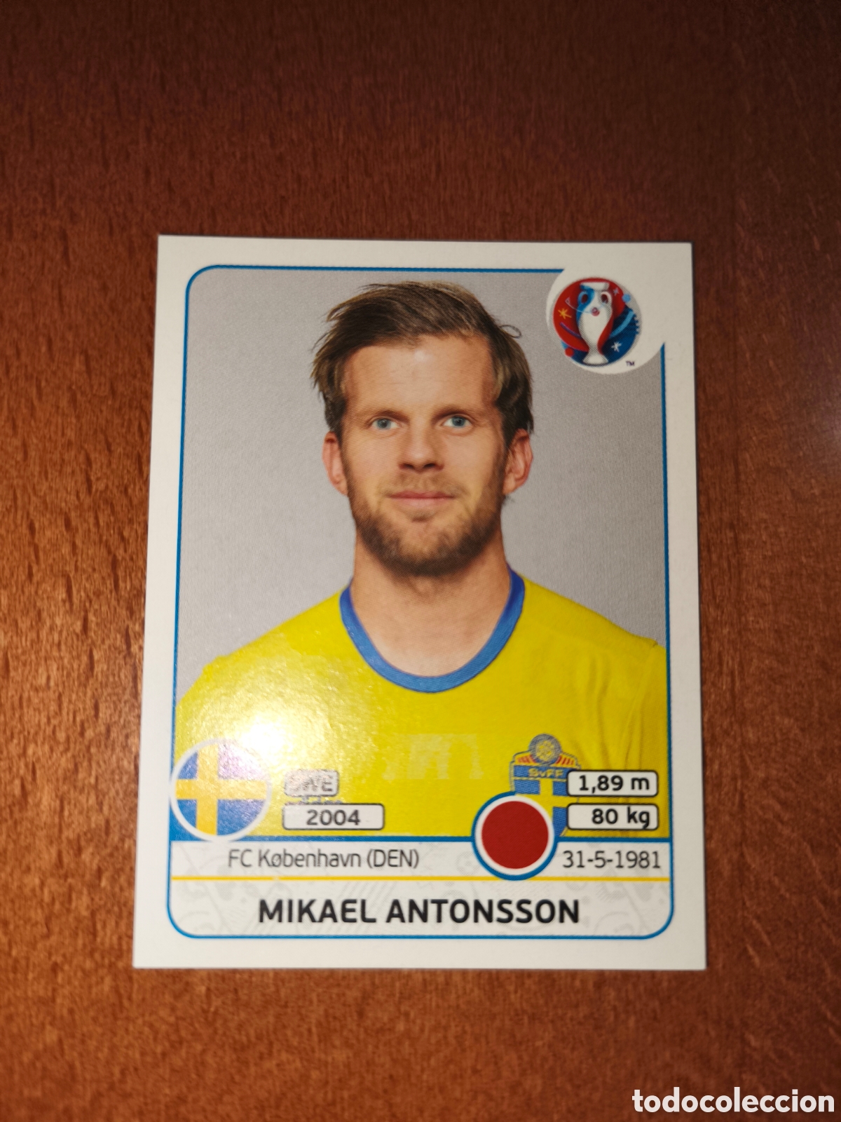 Cromos de F&uacute;tbol: Mikael Antonsson n&deg;550 UEFA Euro 2016 Suecia