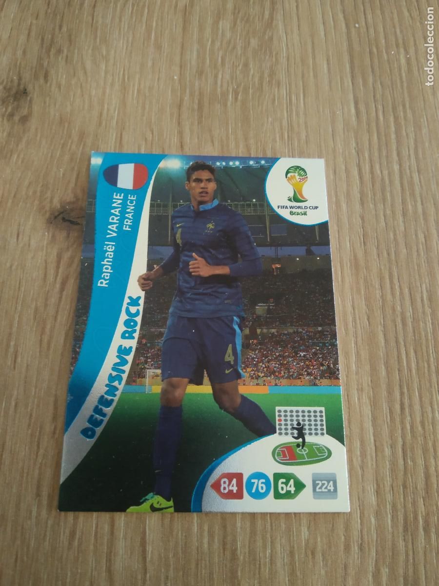 Cromos de F&uacute;tbol: VARANE FRANCIA CROMO FUTBOL PANINI ADRENALYN MUNDIAL 2014 WORLD CUP COPA DEL MUNDO