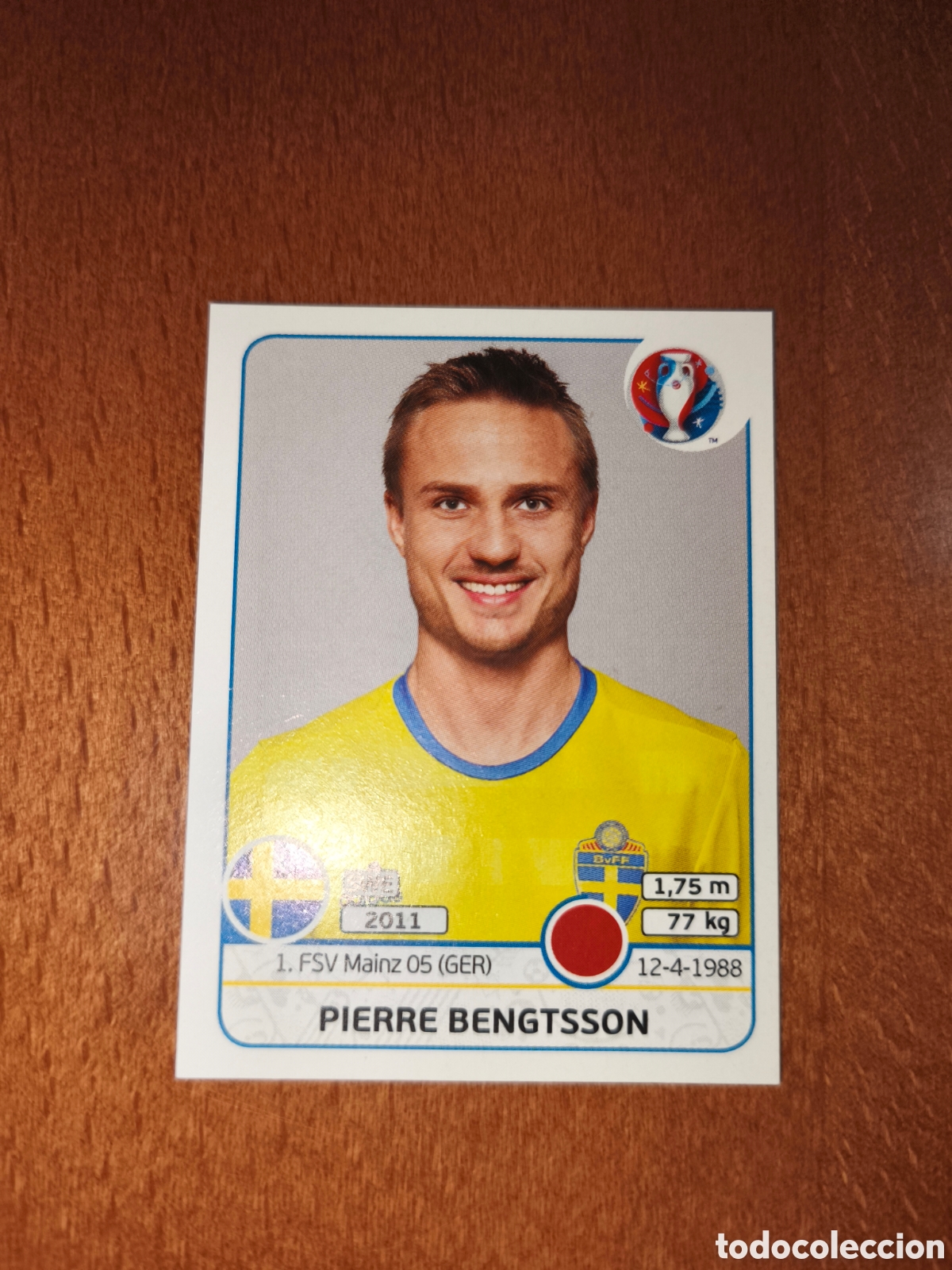 Cromos de F&uacute;tbol: Pierre Bengtsson n&deg;551 UEFA Euro 2016 Irlanda