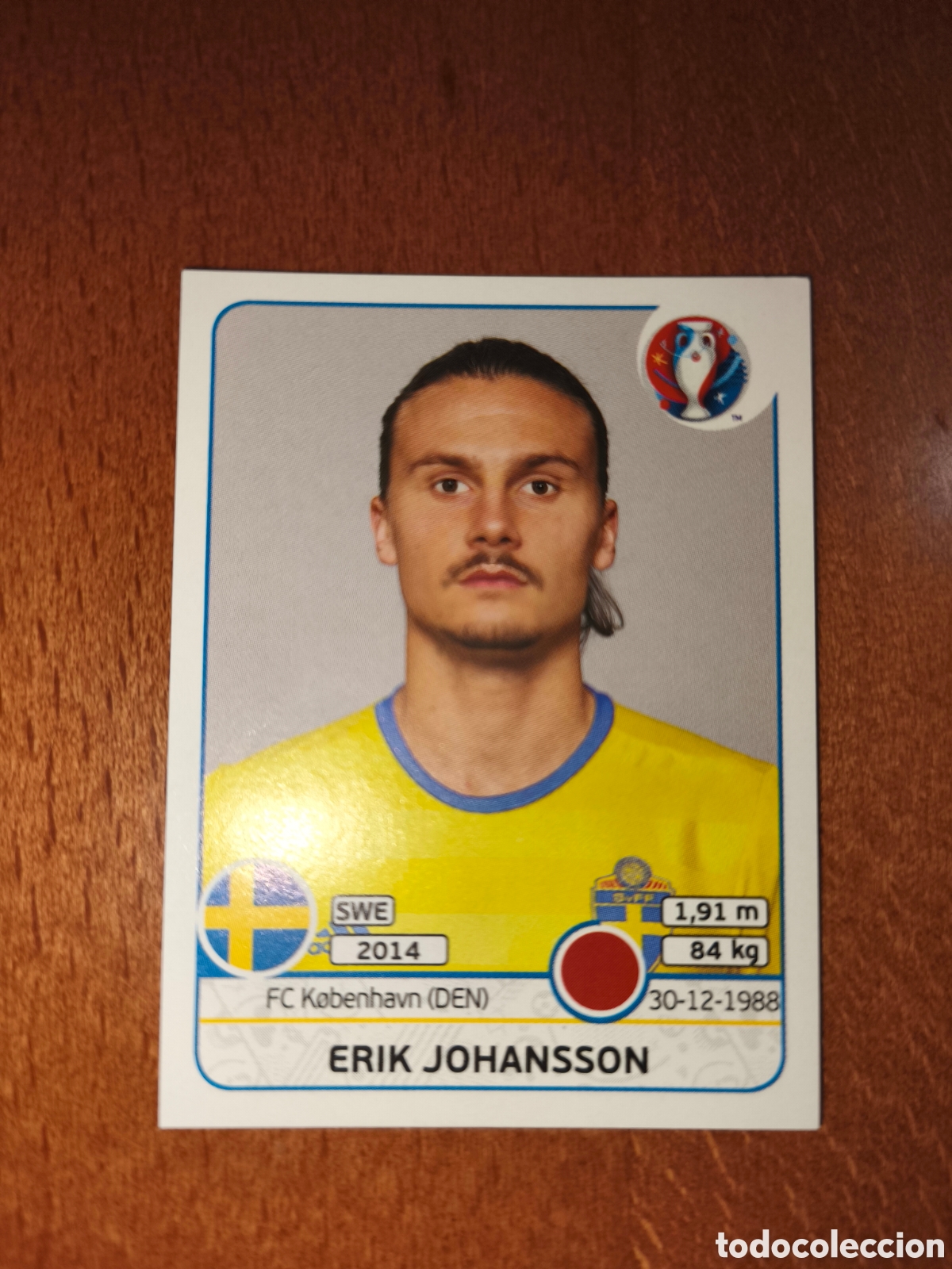 Cromos de F&uacute;tbol: Erik Johansson n&deg;553 UEFA Euro 2016 UEFA Euro 2016 Suecia