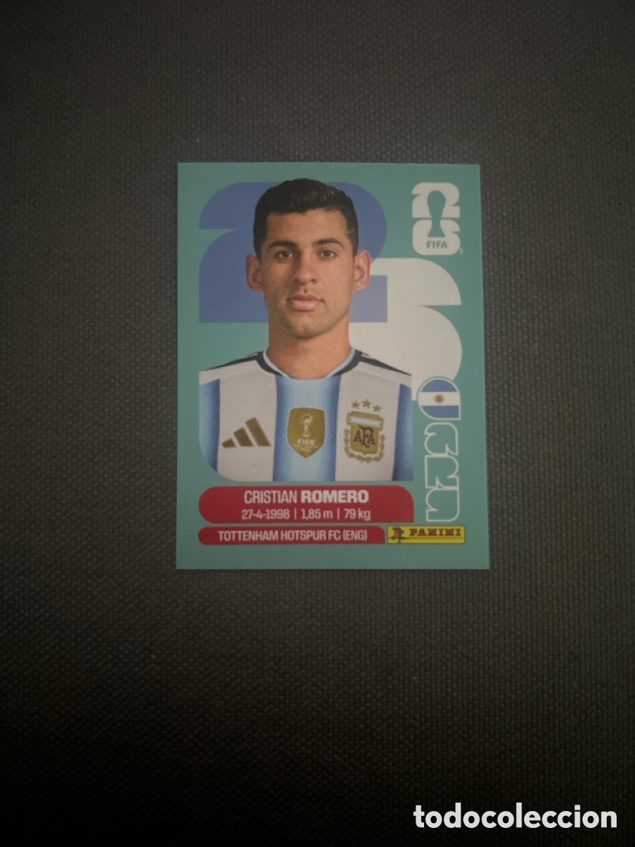 Cromos de F&uacute;tbol: Cristian Romero ARG 4 Argentina Mundial FIFA World Cup 2026 26