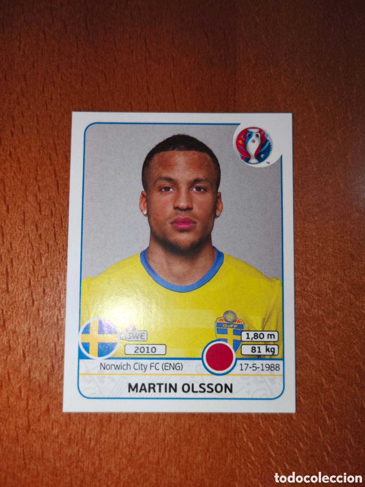 Cartes &agrave; collectionner de Football: Martin Olsson n&deg;555 UEFA Euro 2016 Suecia