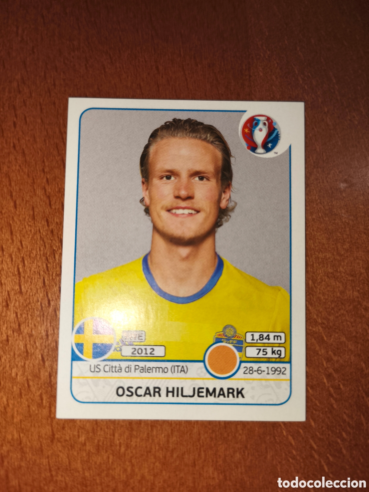 Fu&szlig;ball-Sticker: Oscar Hiljemark n&deg;556 UEFA Euro 2016 Suecia