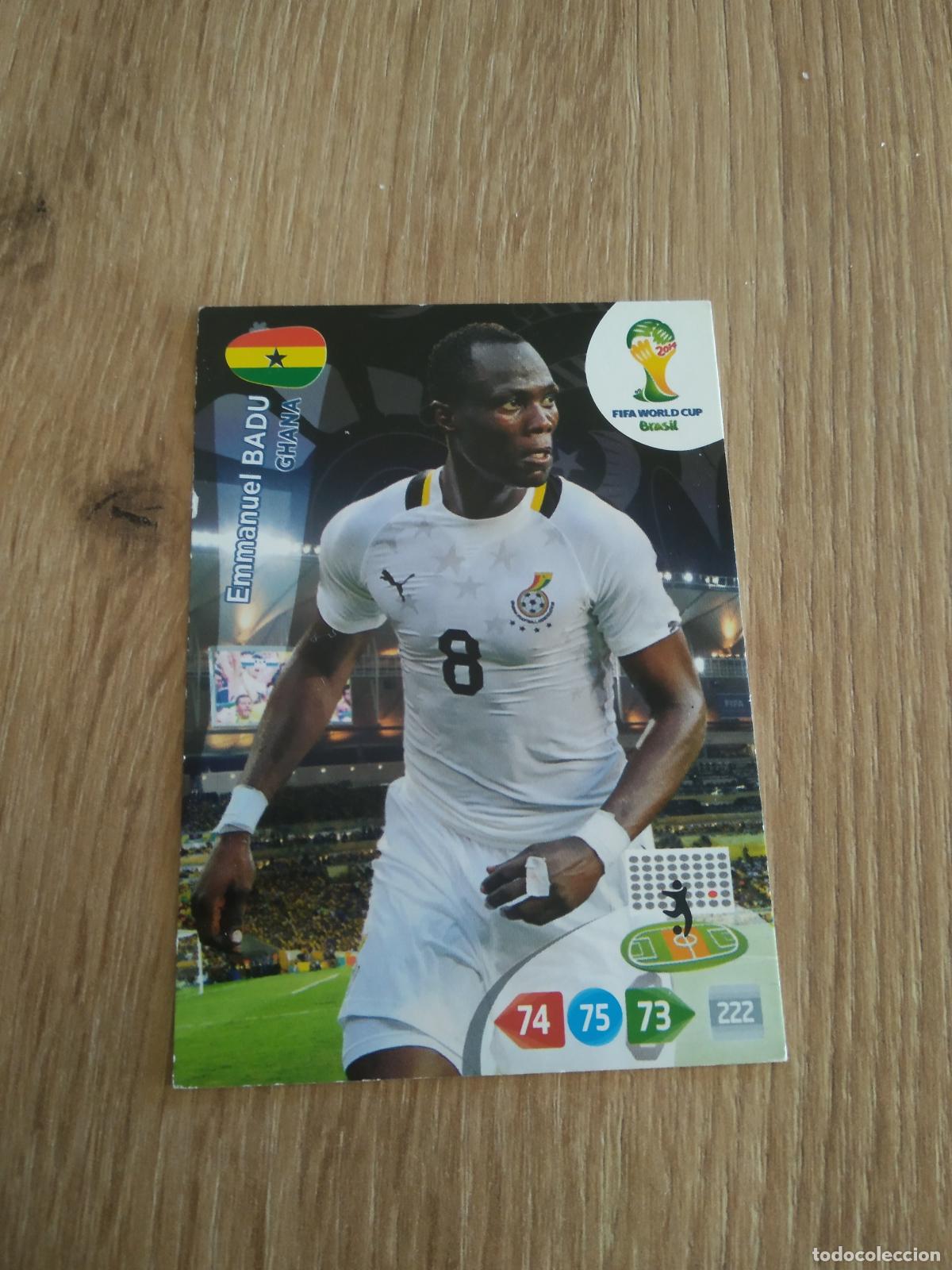 Fu&szlig;ball-Sticker: EMMANUEL BADU GHANA CROMO FUTBOL PANINI ADRENALYN MUNDIAL 2014 WORLD CUP COPA DEL MUNDO