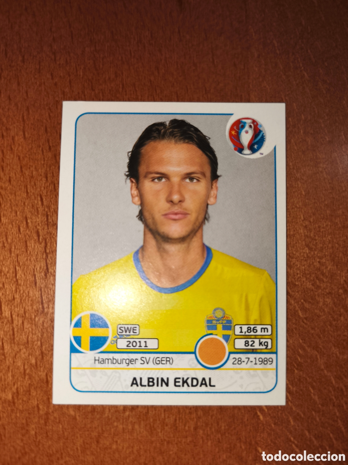 Fu&szlig;ball-Sticker: Albin Ekdal n&deg;558 UEFA Euro 2016 Suecia
