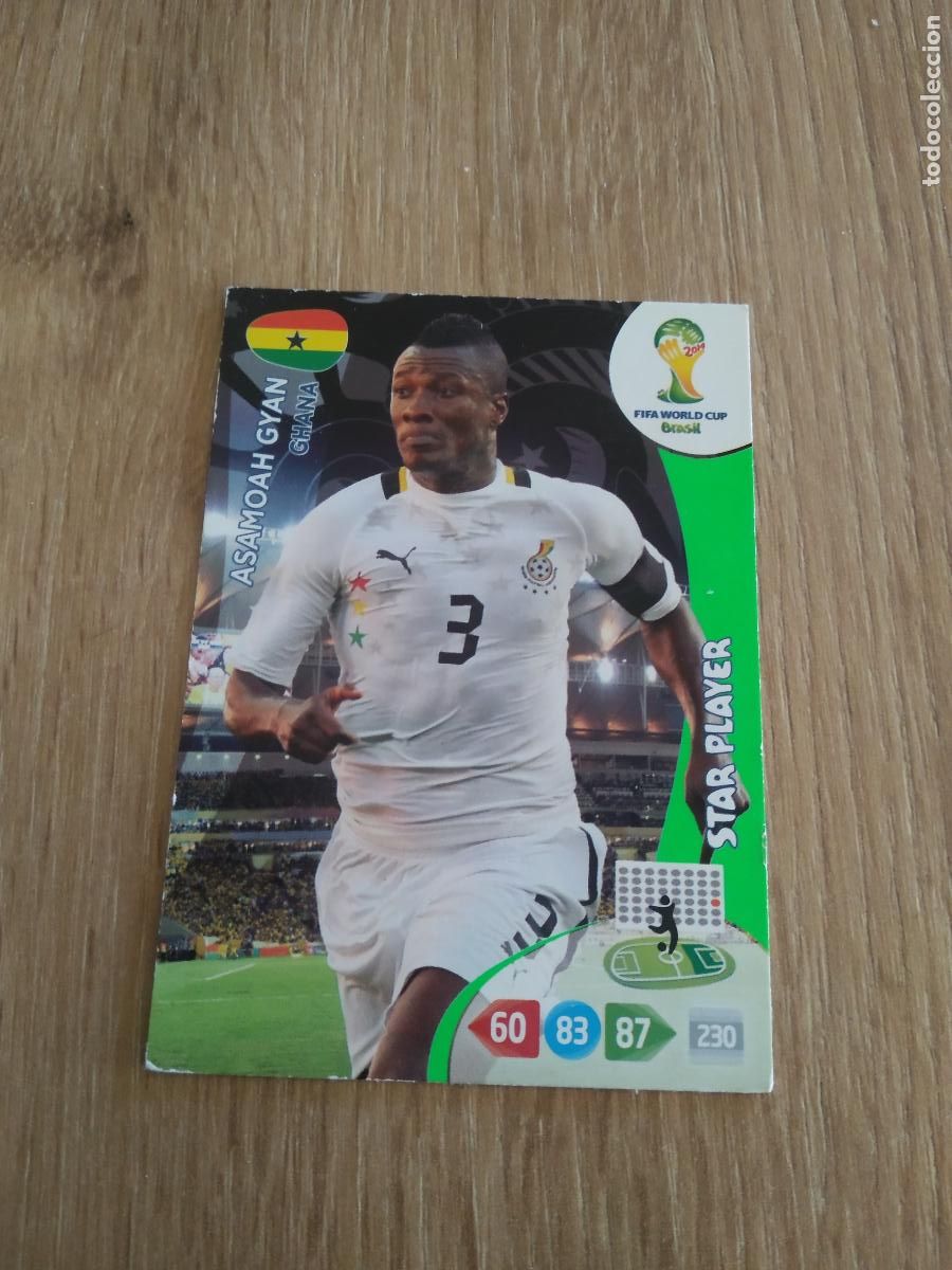 Fu&szlig;ball-Sticker: ASAMOAH GYAN GHANA CROMO FUTBOL PANINI ADRENALYN MUNDIAL 2014 WORLD CUP COPA DEL MUNDO