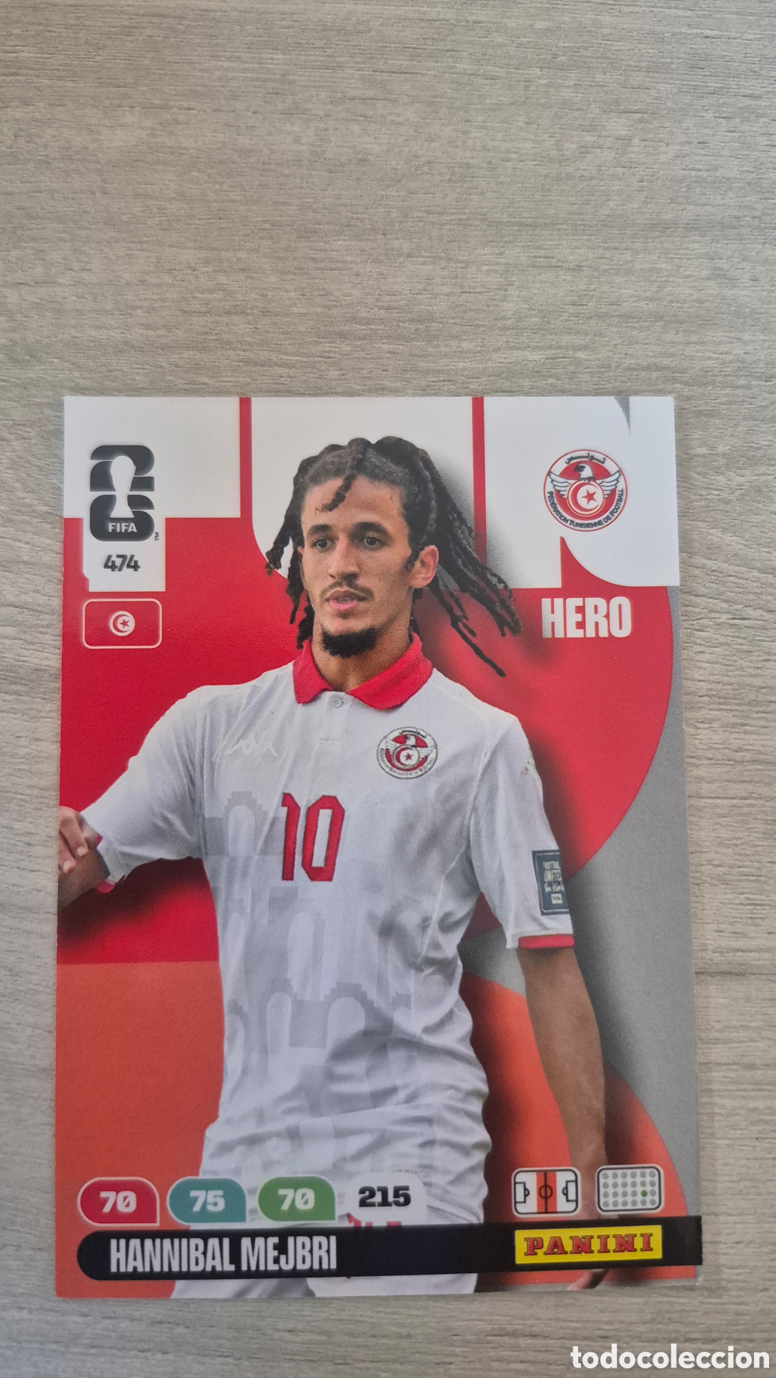 Fu&szlig;ball-Sticker: N&deg;474 T&uacute;nez Hannibal Mejbri Adrenalyn FIFA World Cup 26