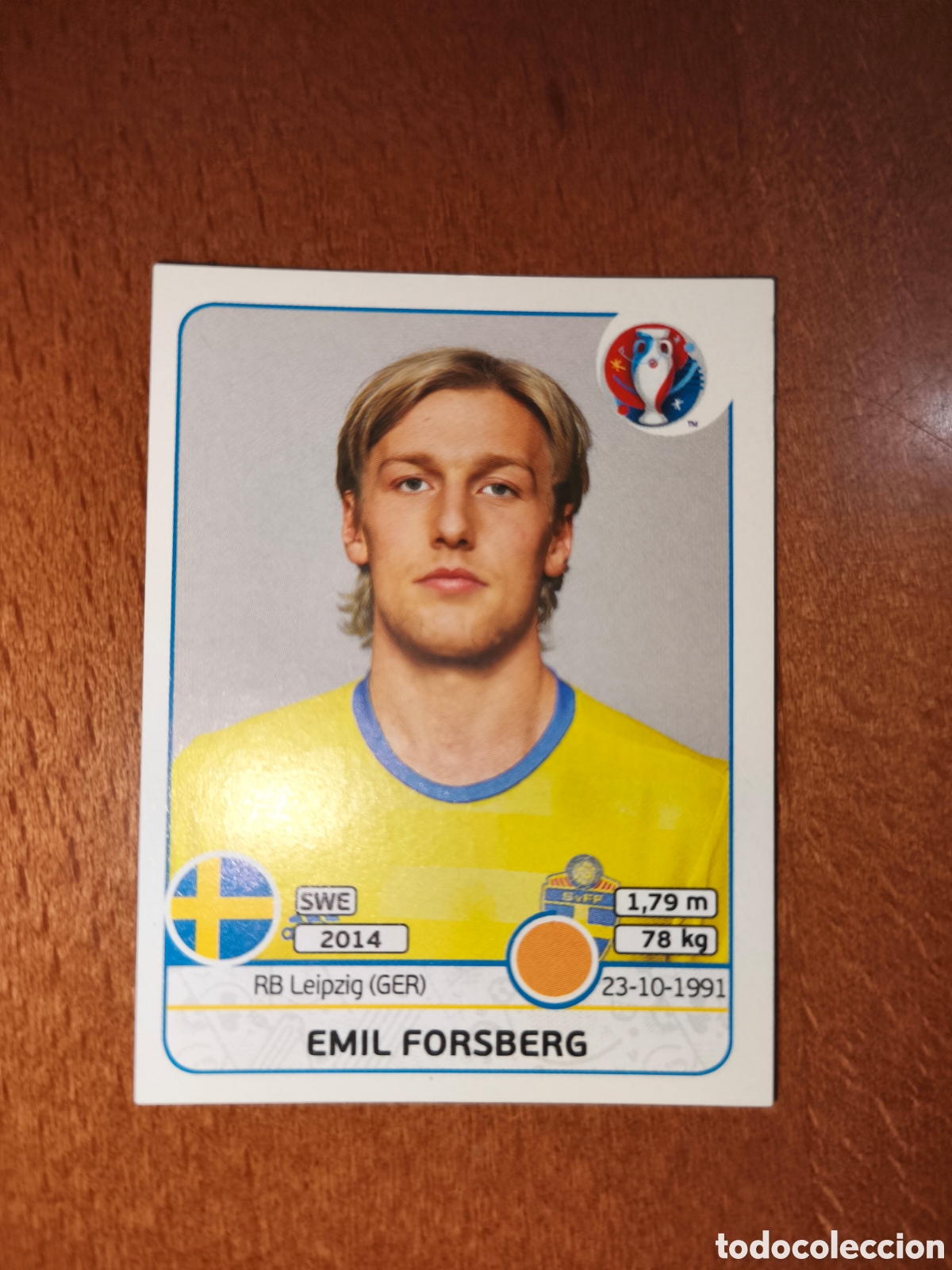 Fu&szlig;ball-Sticker: Emil Forsberg n&deg;559 UEFA Euro 2016 Suecia