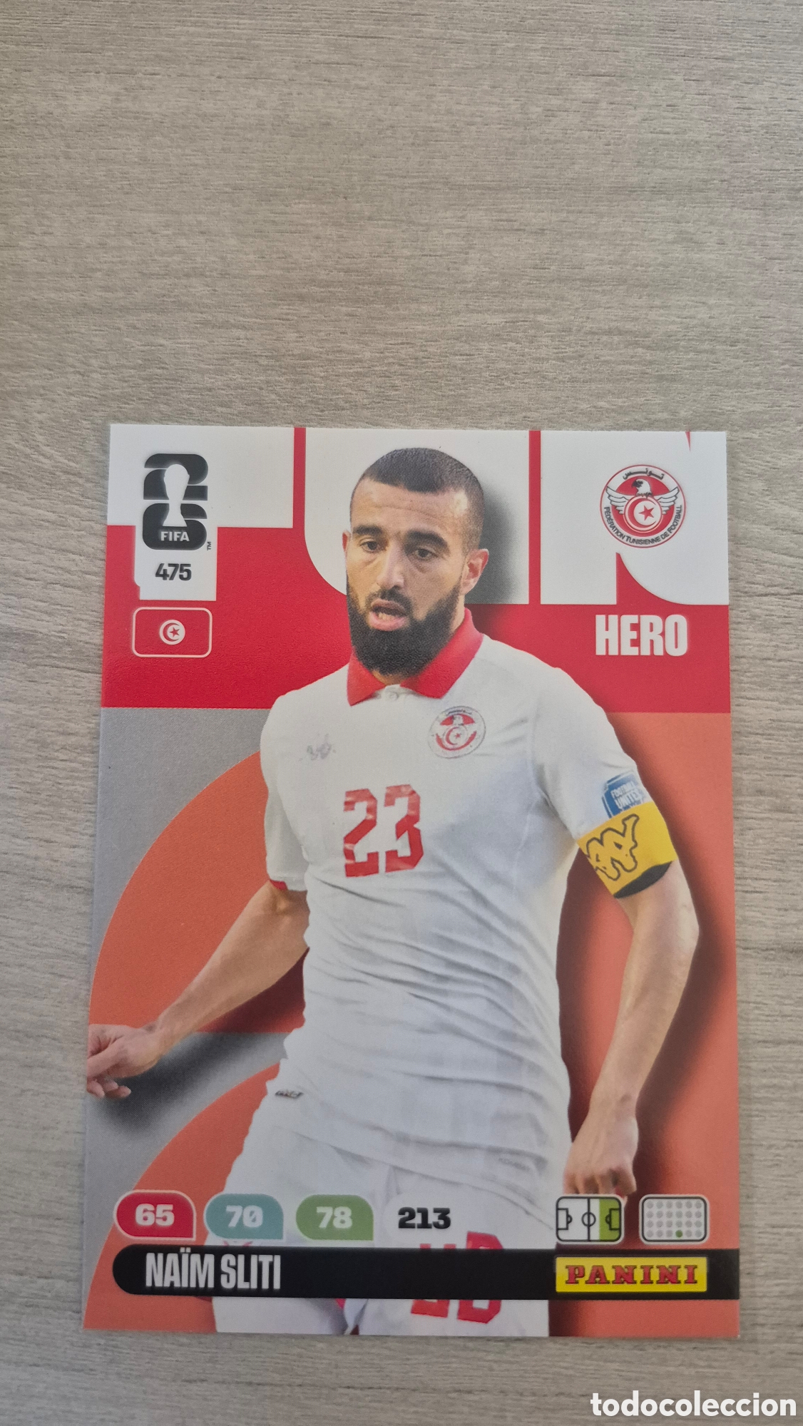 Fu&szlig;ball-Sticker: N&deg;475 T&uacute;nez Na&iuml;m Sliti Adrenalyn FIFA World Cup 26