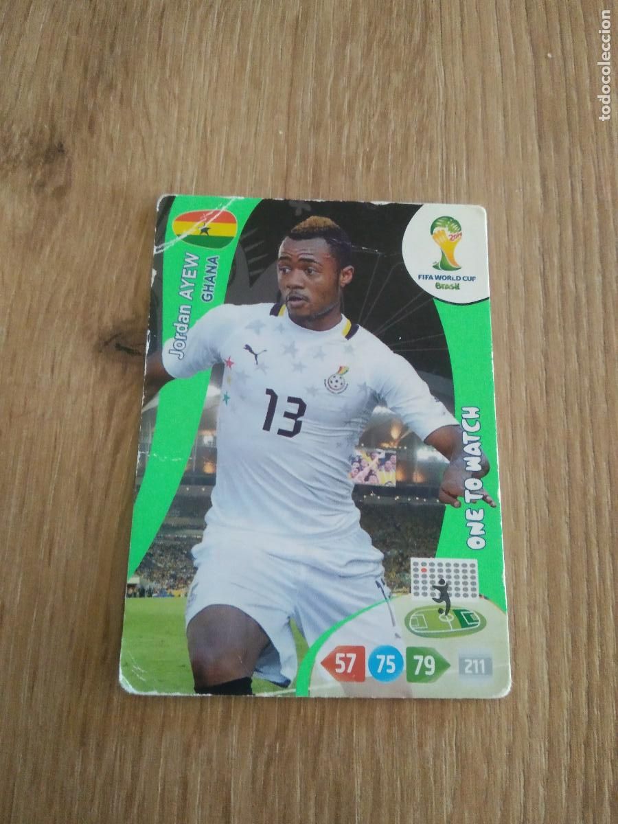 Fu&szlig;ball-Sticker: JORDAN AYEW GHANA CROMO FUTBOL PANINI ADRENALYN MUNDIAL 2014 WORLD CUP COPA DEL MUNDO