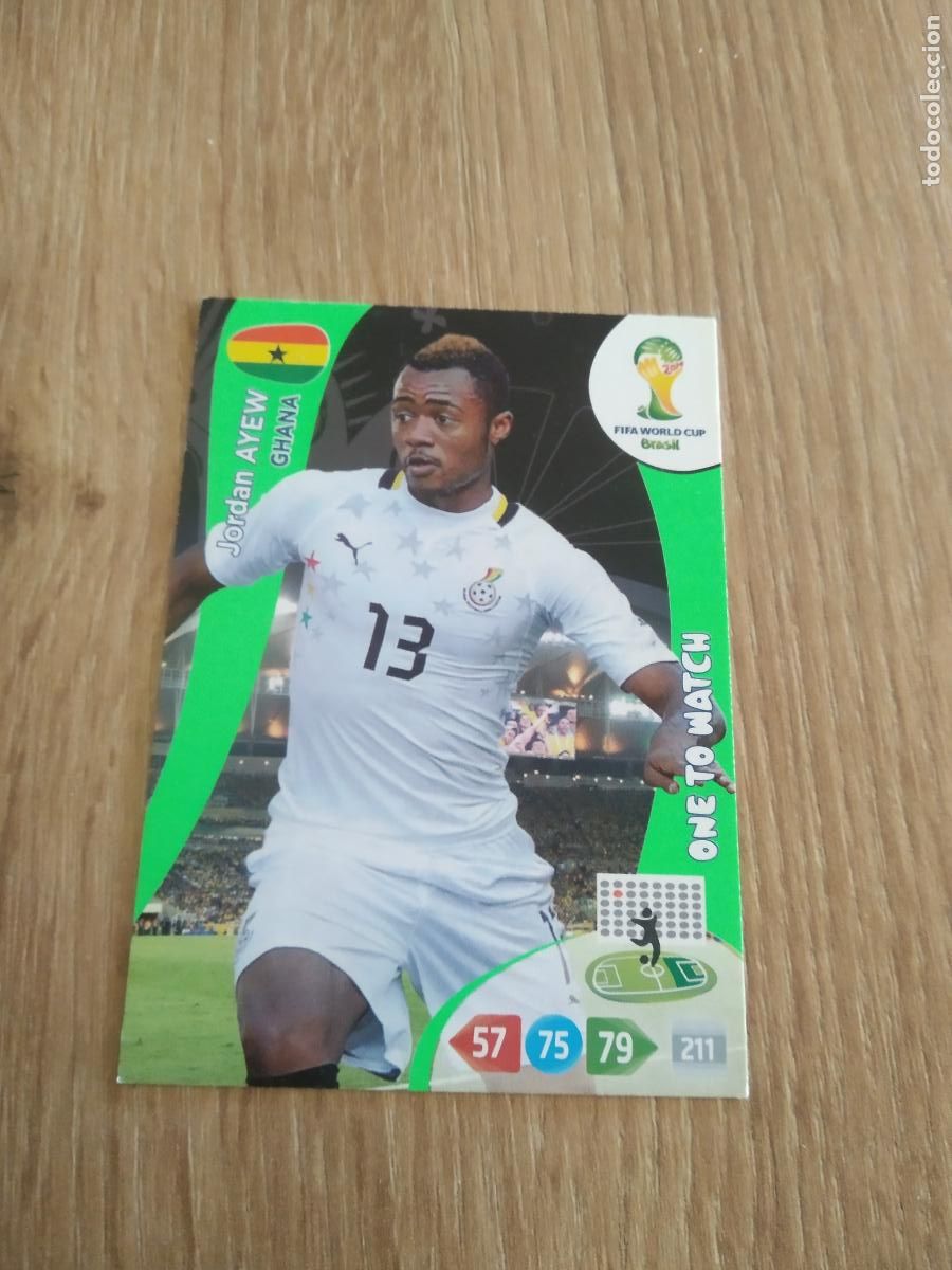 Fu&szlig;ball-Sticker: JORDAN AYEW GHANA CROMO FUTBOL PANINI ADRENALYN MUNDIAL 2014 WORLD CUP COPA DEL MUNDO