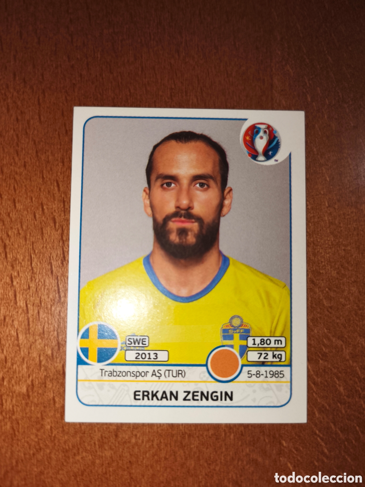 Fu&szlig;ball-Sticker: Erkan Zengin n&deg;563 UEFA Euro 2016 Suecia
