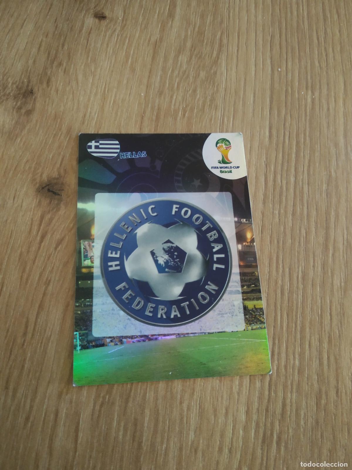 Fu&szlig;ball-Sticker: ESCUDO LOGO GRECIA HELLAS CROMO FUTBOL PANINI ADRENALYN MUNDIAL 2014 WORLD CUP COPA DEL MUNDO