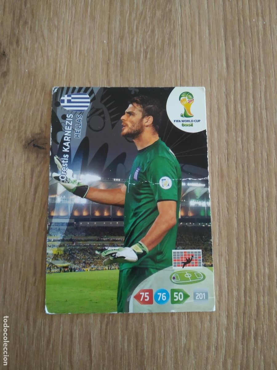 Cromos de F&uacute;tbol: KARNEZIS GRECIA HELLAS CROMO FUTBOL PANINI ADRENALYN MUNDIAL 2014 WORLD CUP COPA DEL MUNDO