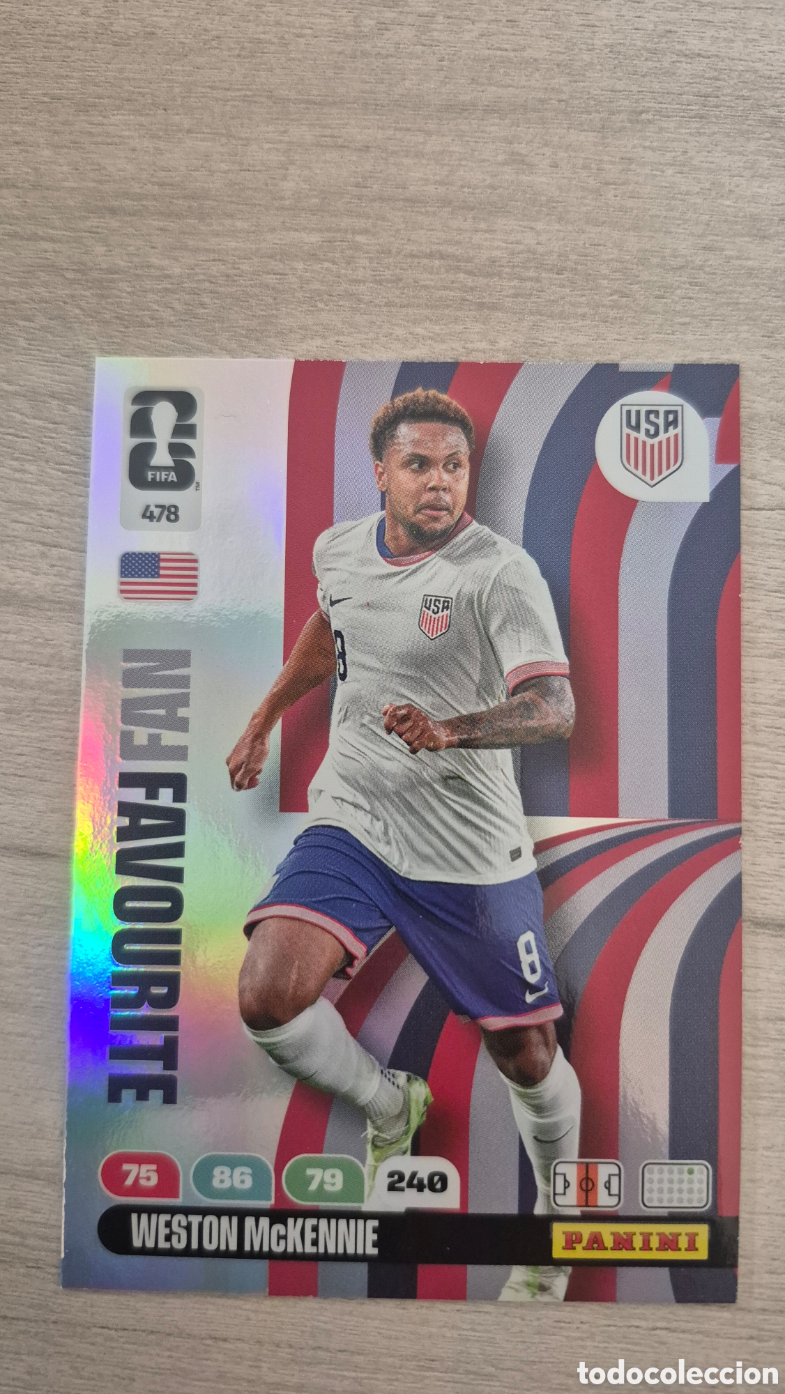Cromos de F&uacute;tbol: N&deg;478 Fan Favourite Estados Unidos Weston Mckennie Adrenalyn FIFA World Cup 26