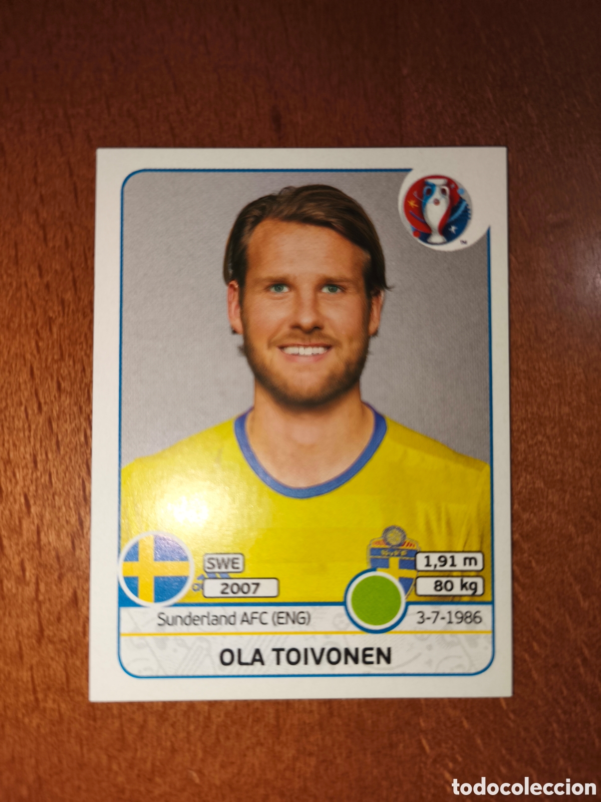Cromos de F&uacute;tbol: Ola Toivonen n&deg;566 UEFA Euro 2016 Suecia