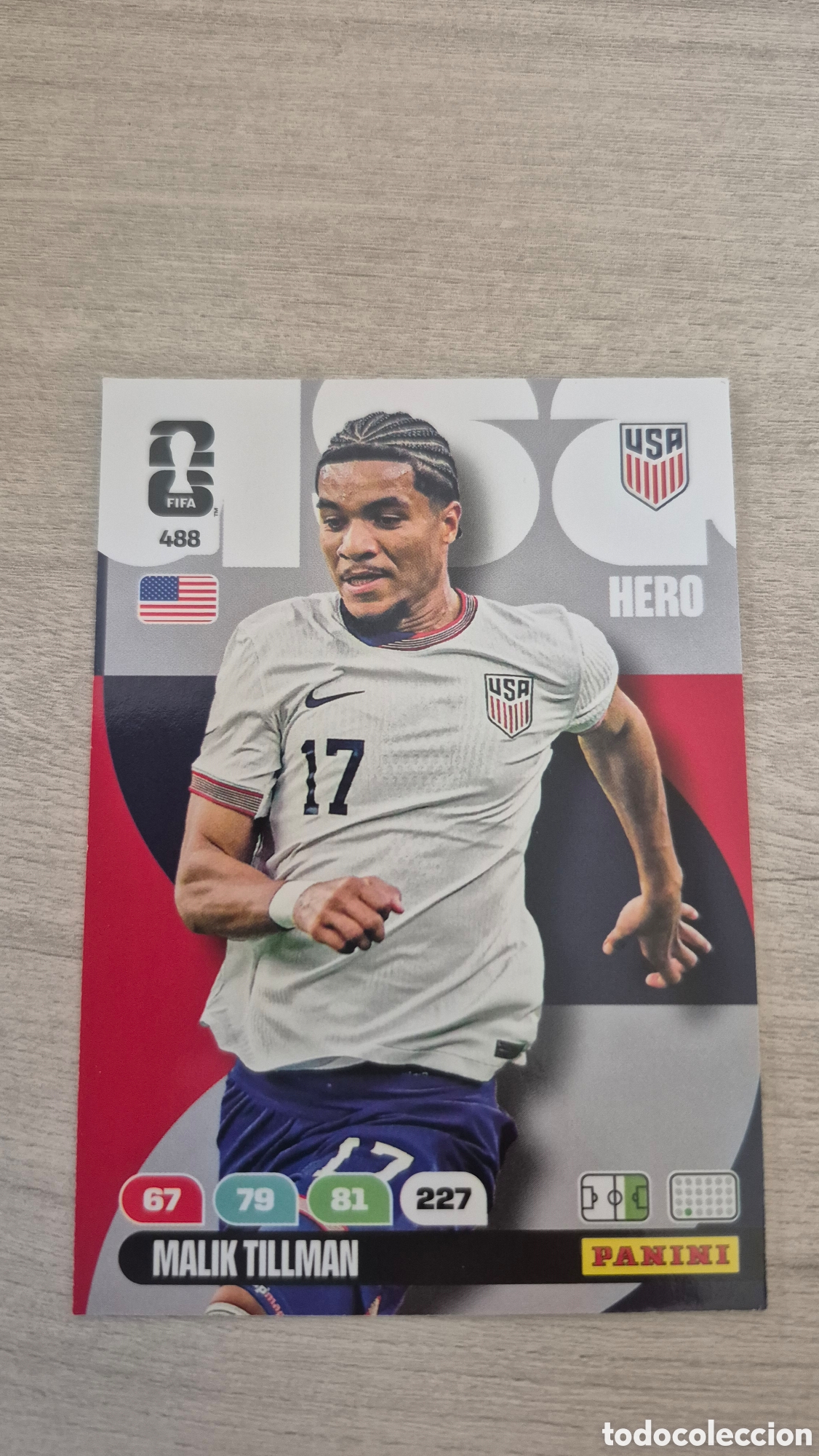 Cromos de F&uacute;tbol: N&deg;488 Estados Unidos Malik Tillman Adrenalyn FIFA World Cup 26