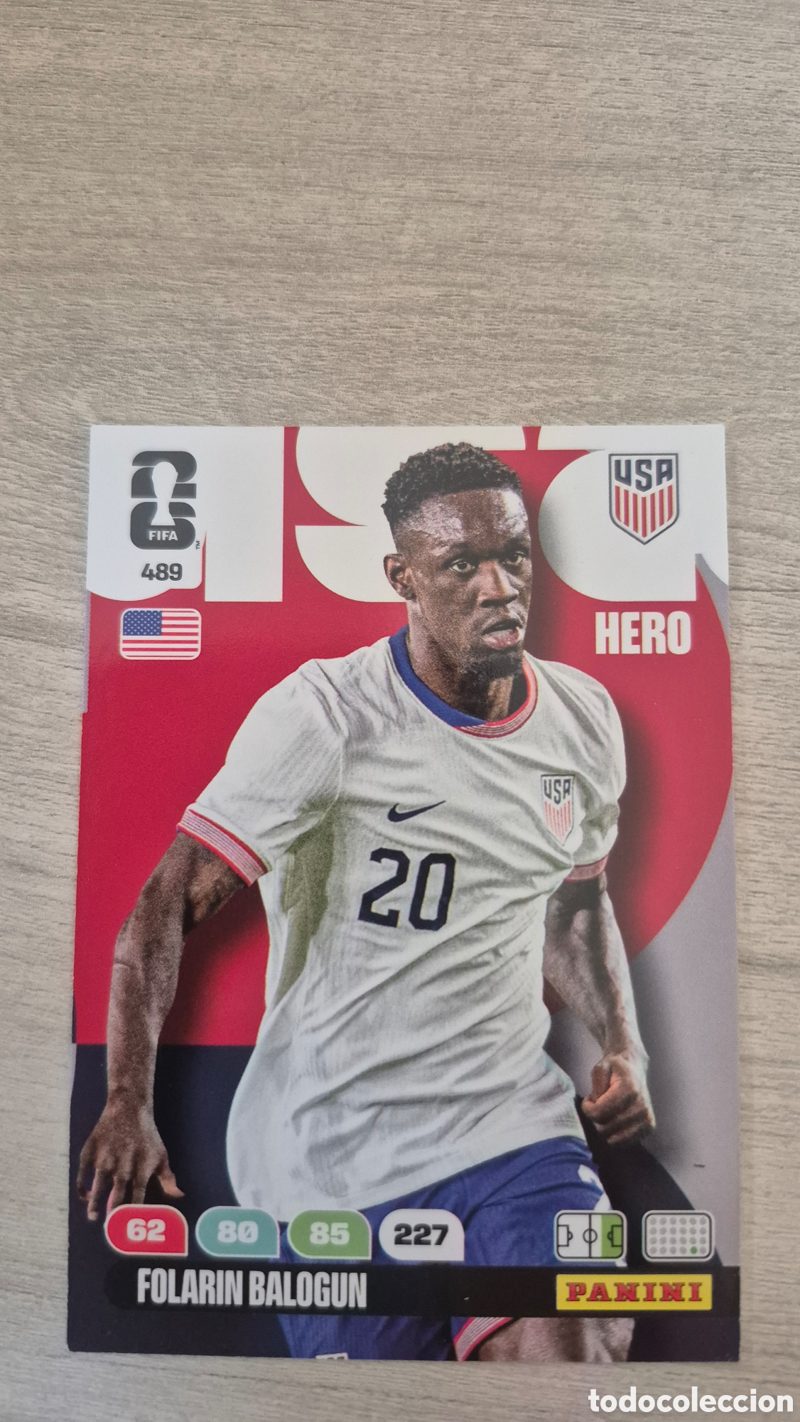 Cromos de F&uacute;tbol: N&deg;489 Estados Unidos Folarin Balogun Adrenalyn FIFA World Cup 26