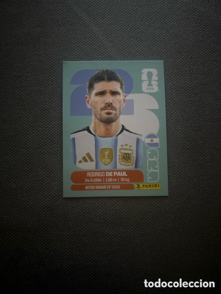 Cromos de F&uacute;tbol: Rodrigo de Paul ARG 10 Argentina Mundial FIFA World Cup 2026 26