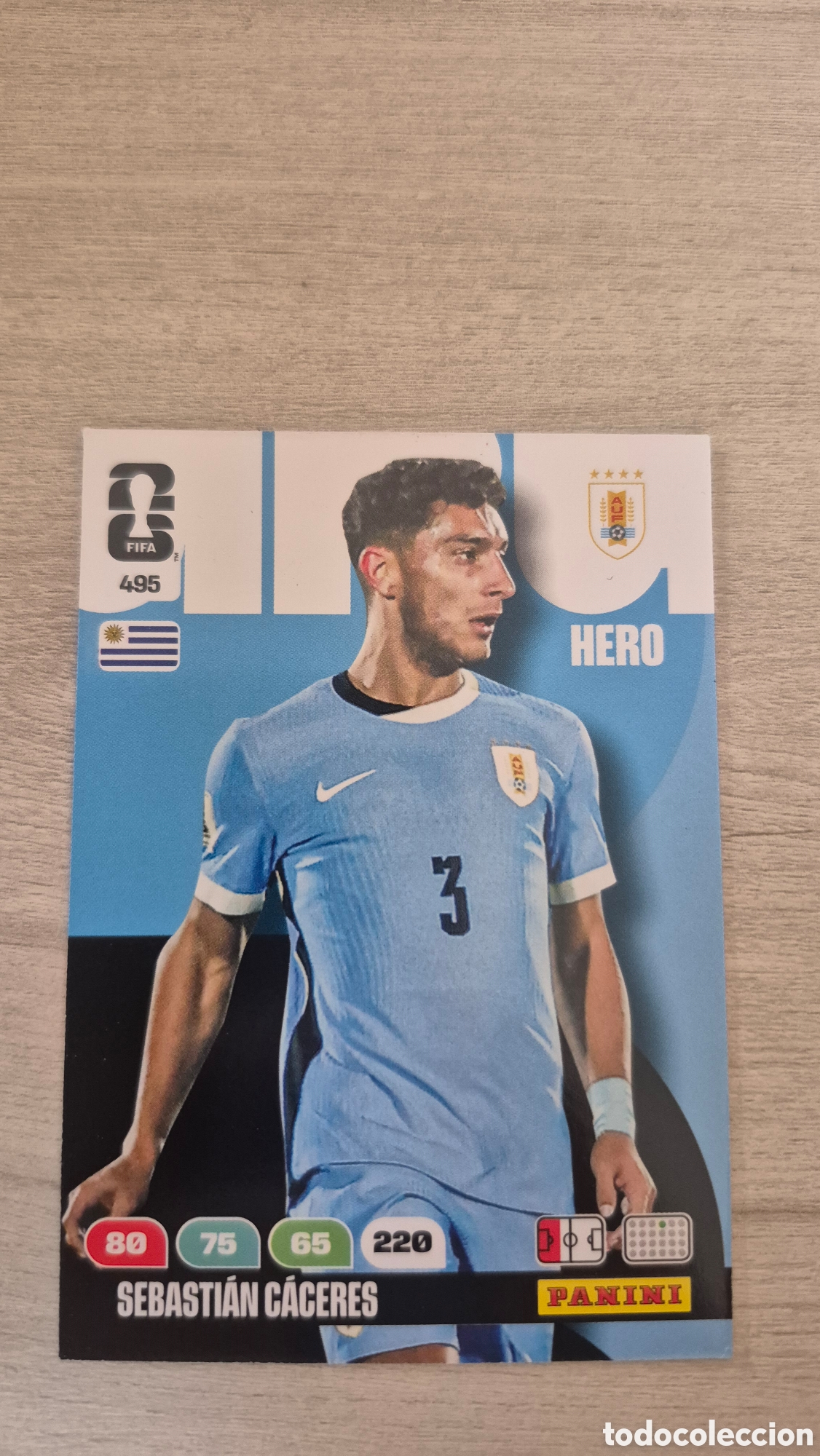 Cromos de F&uacute;tbol: N&deg;495 Uruguay Sebasti&aacute;n C&aacute;ceres Adrenalyn FIFA World Cup 26