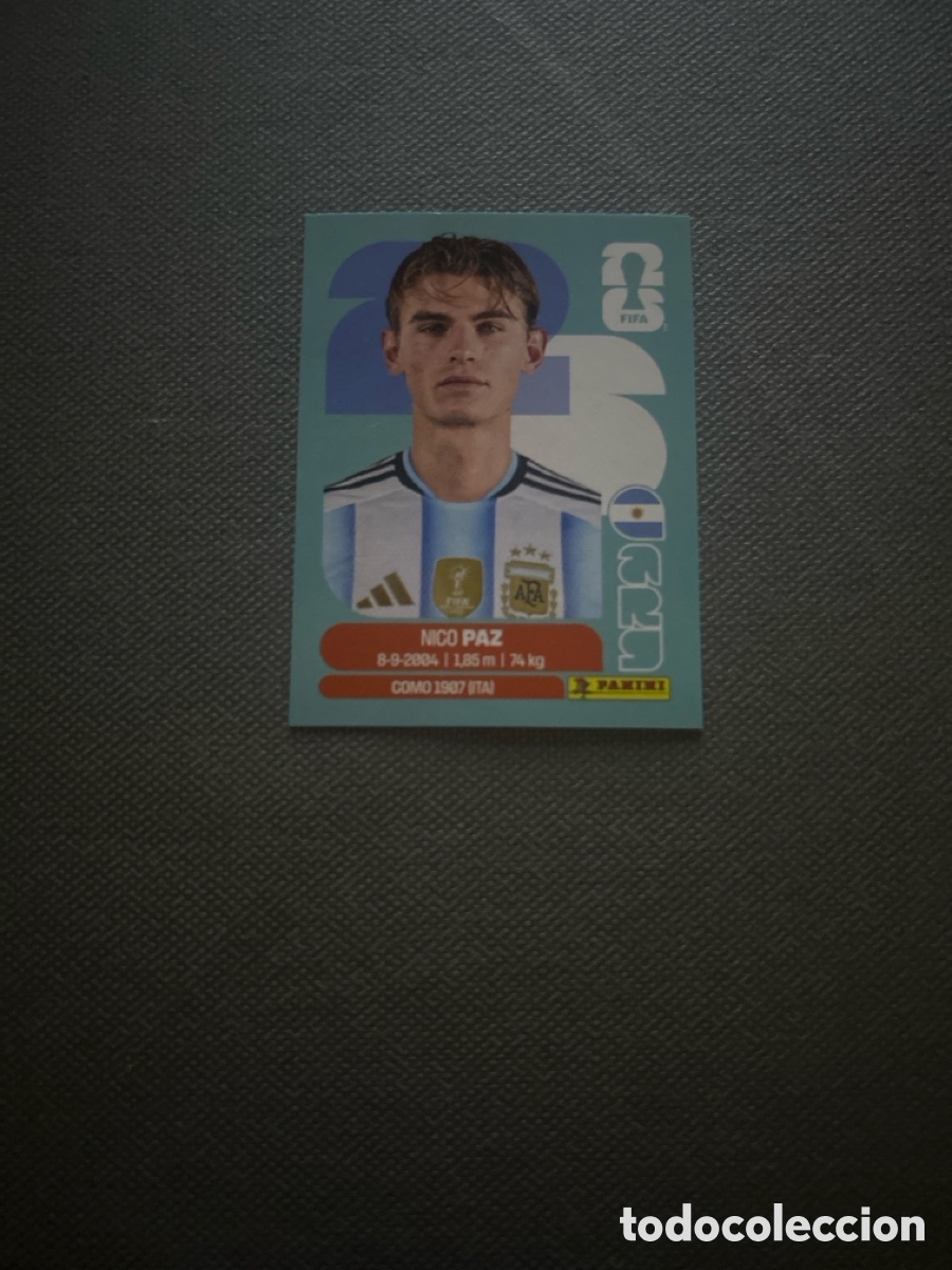 Cromos de F&uacute;tbol: Nico Paz ARG 14 Argentina Mundial FIFA World Cup 2026 26