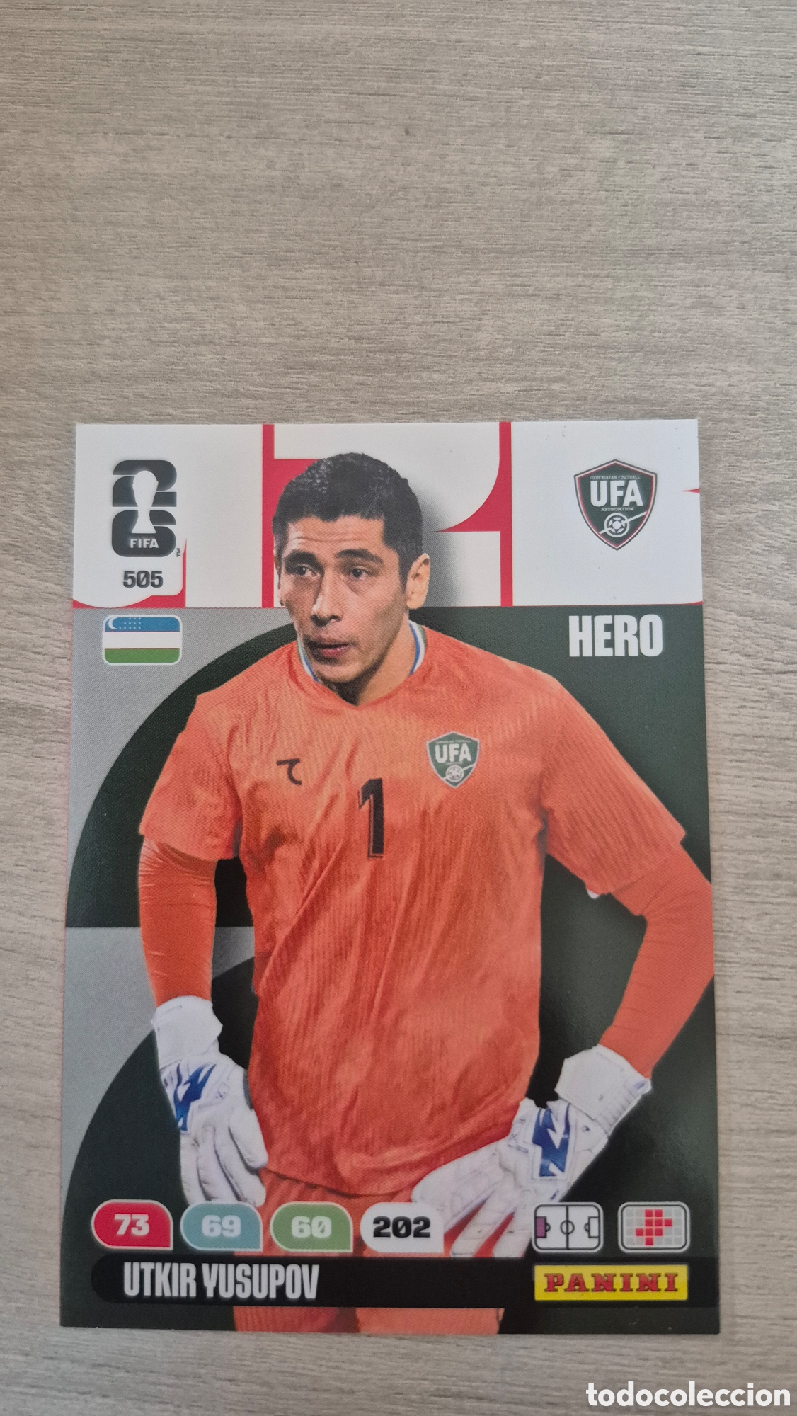 Cromos de F&uacute;tbol: N&deg;505 Uzbekistan Utkir Yusupov Adrenalyn FIFA World Cup 26