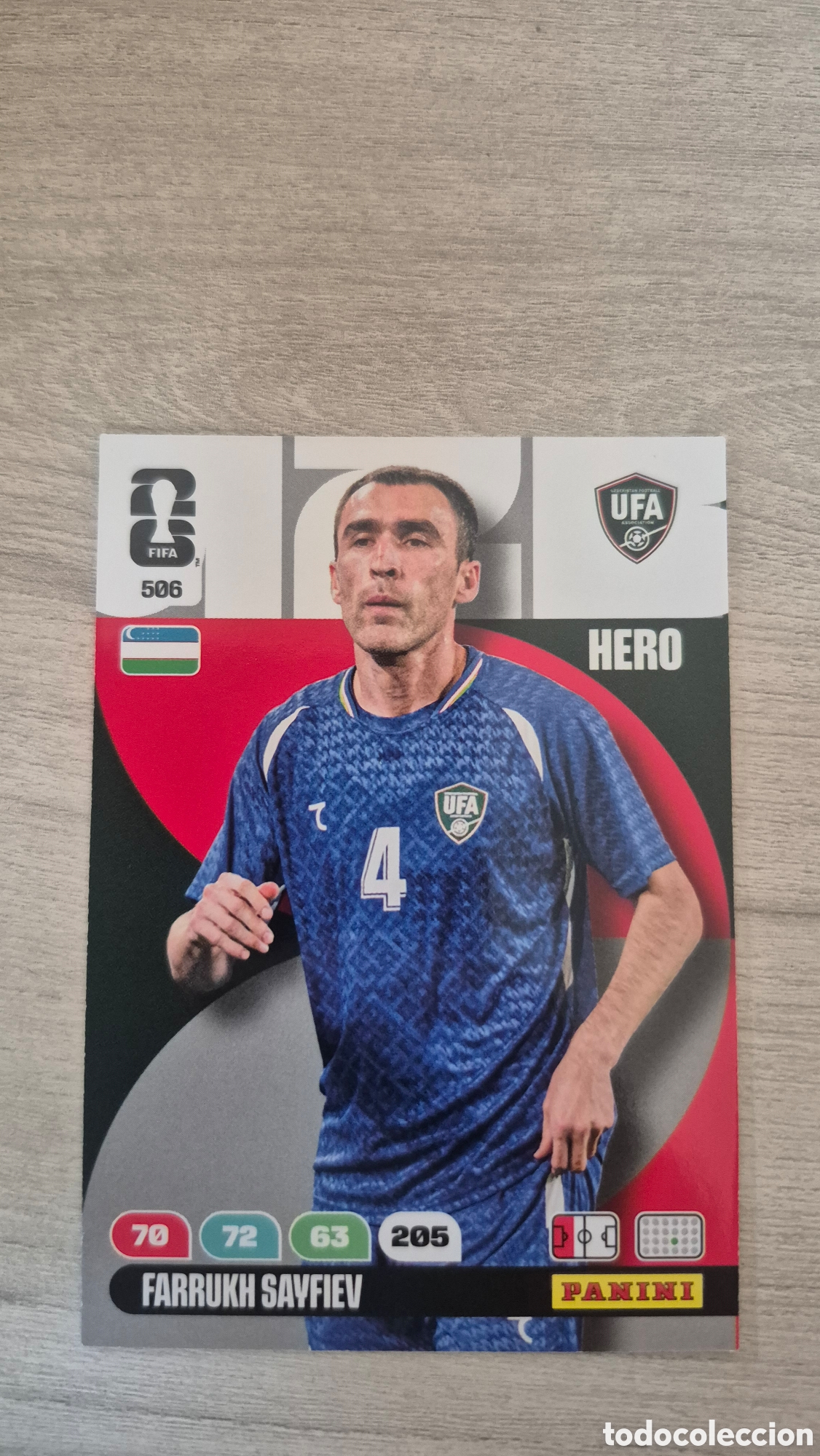 Figurine di Calcio: N&deg;306 Uzbekistan Farrukh Sayfiev Adrenalyn FIFA World Cup 26